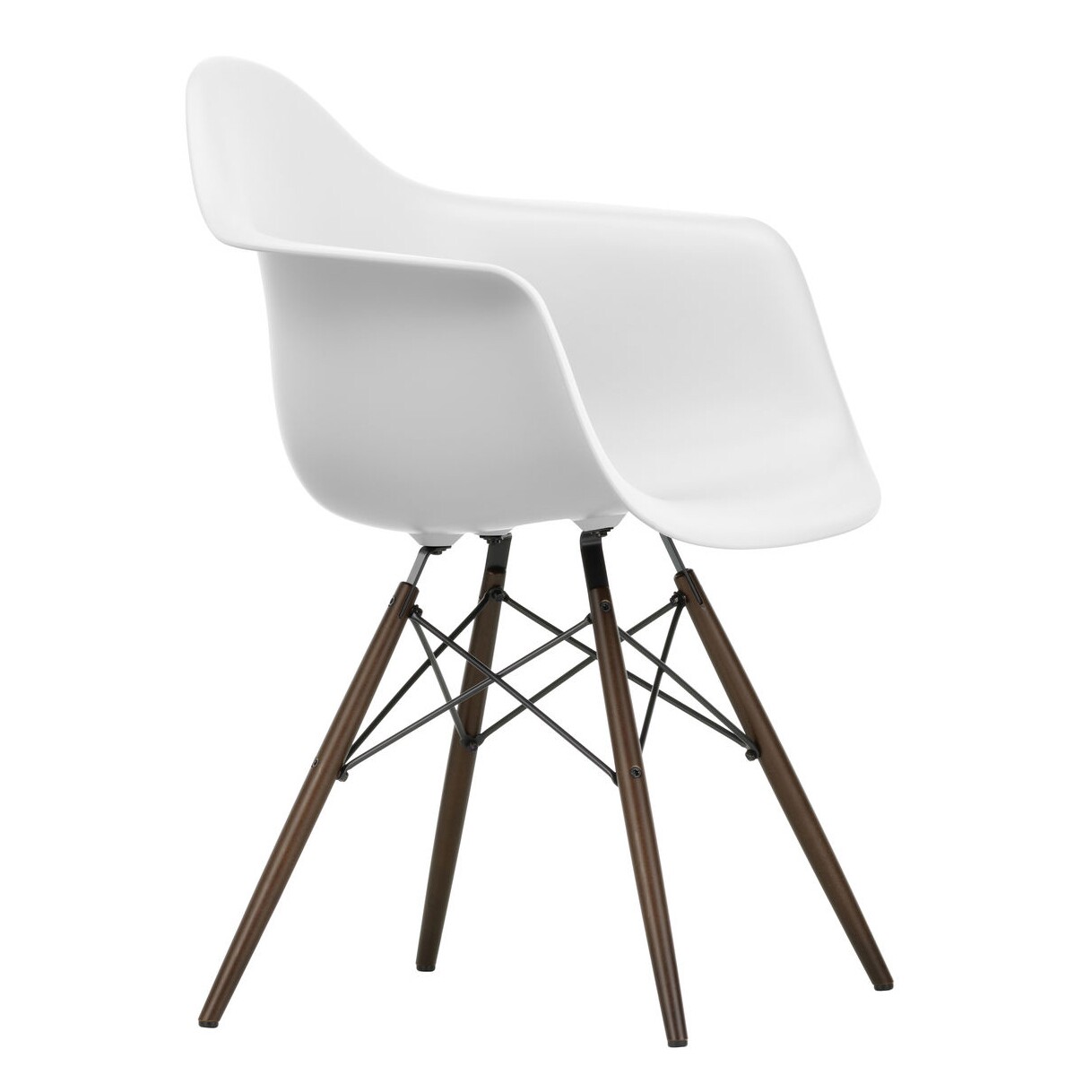 Eames Plastic Armchair DAW RE Dark Maple Base