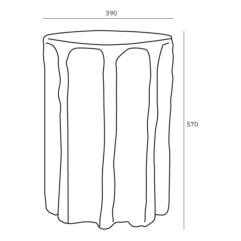 Chouchou Round Stool/Side Table H 57cm
