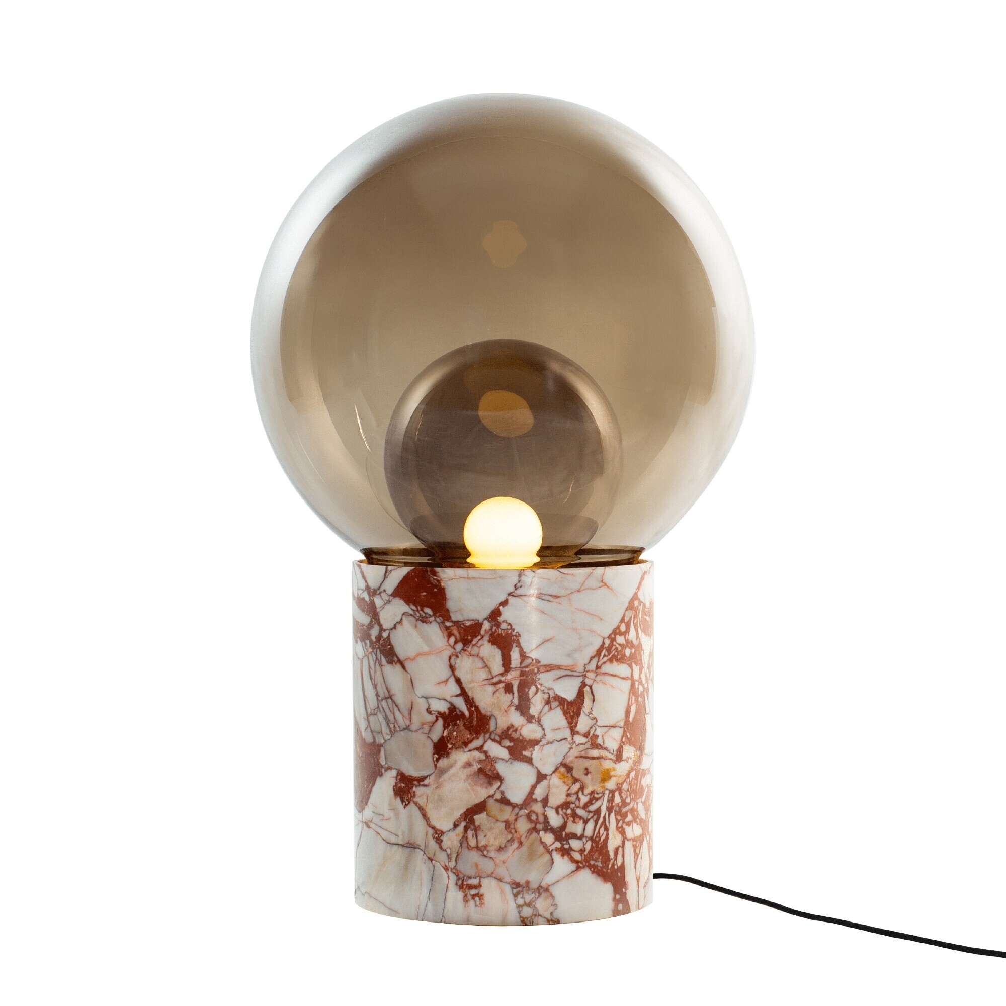 Boule High Floor Lamp Pedestal Marble