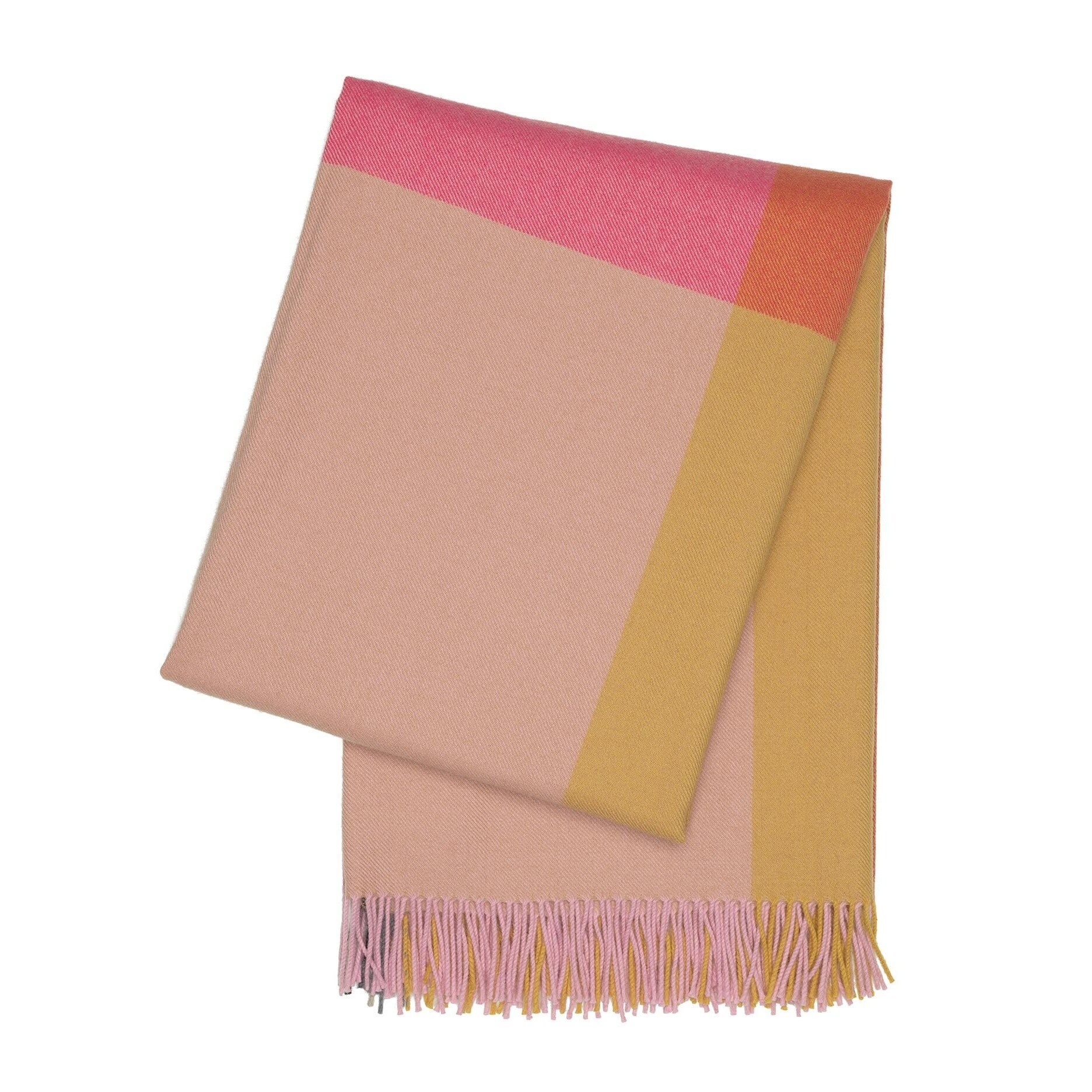 Colour Block Wool Blanket