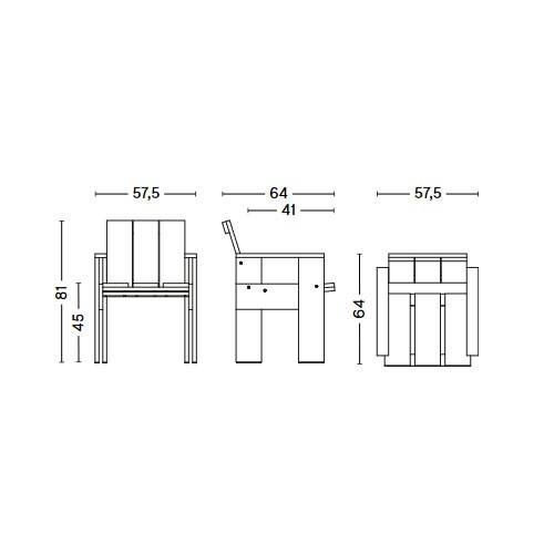 Crate Garden Chair 64cm