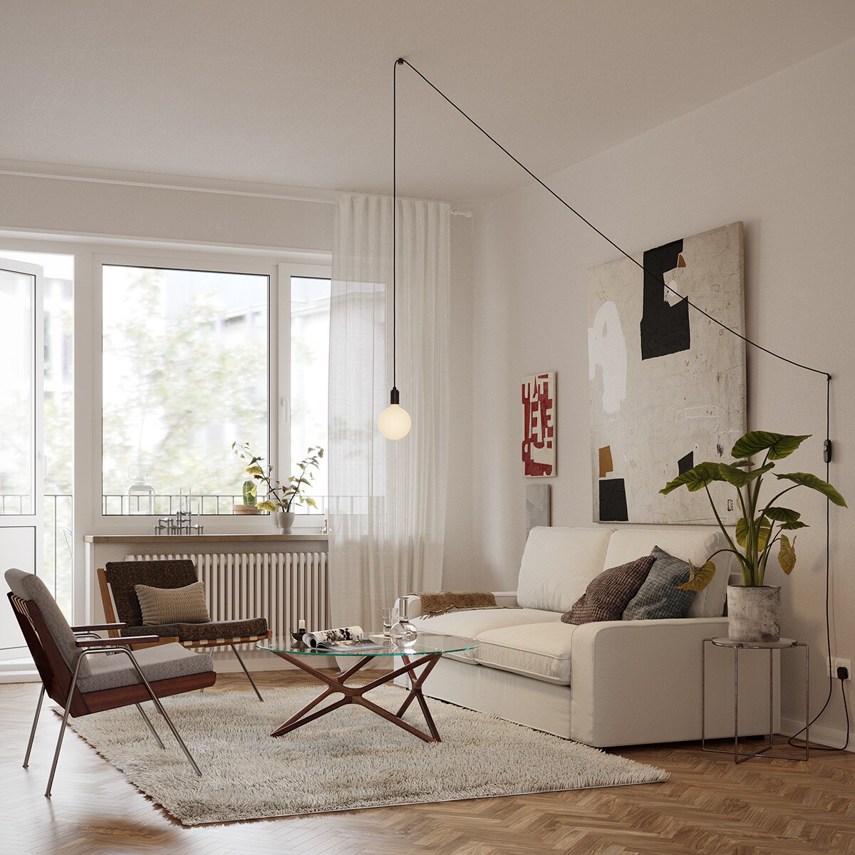 Graphite Plug-in Suspension Lamp