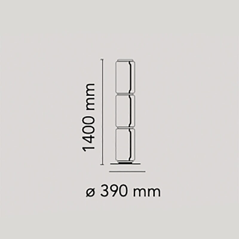 Noctambule Low Cylinders Small Base LED Floor Lamp