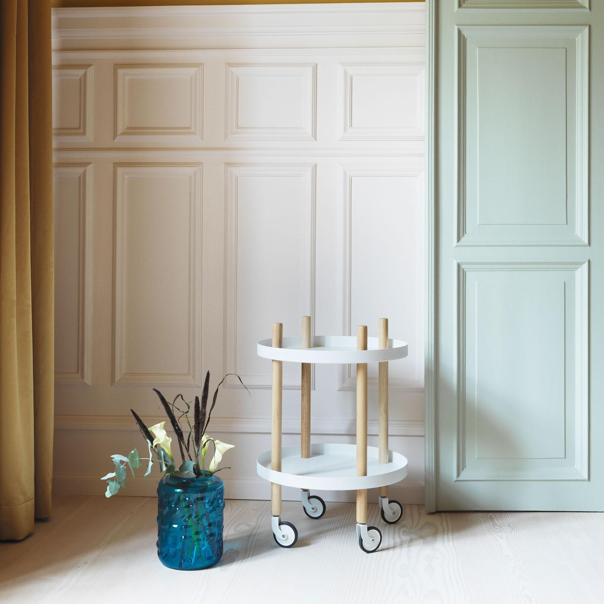 Block Side Table/Trolley round