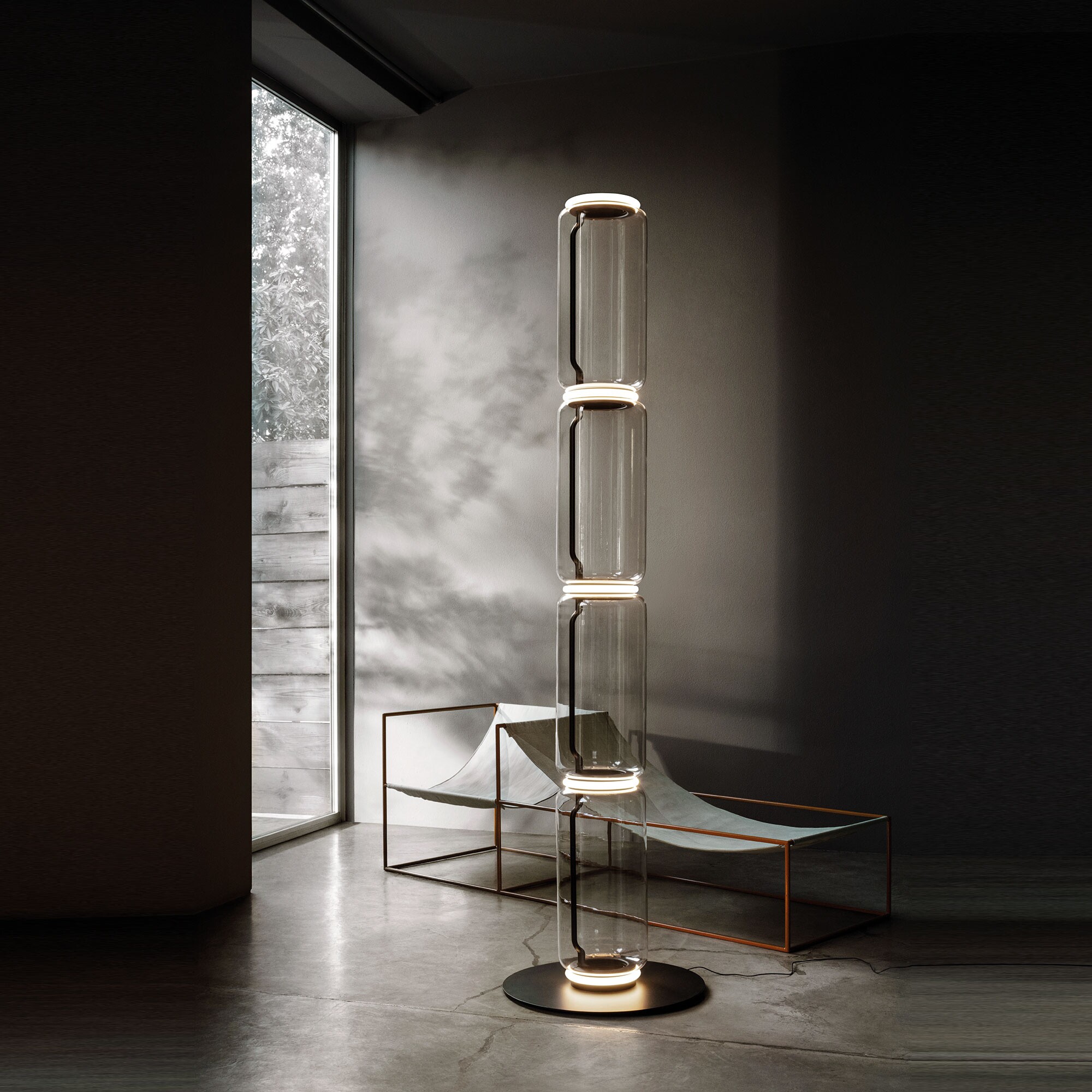 Noctambule Low Cylinders Small Base LED Floor Lamp