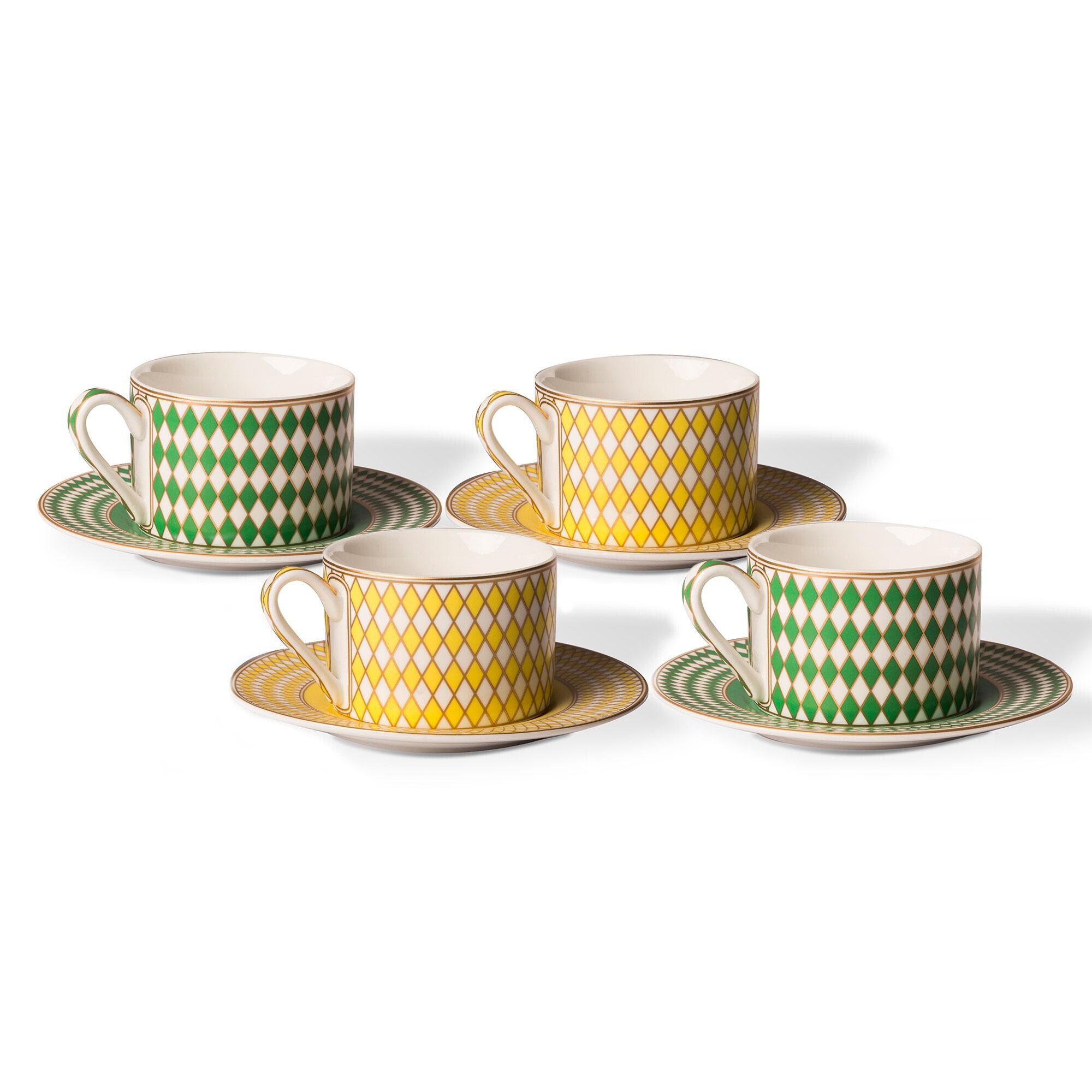 Chess Tea Cup Set of 4