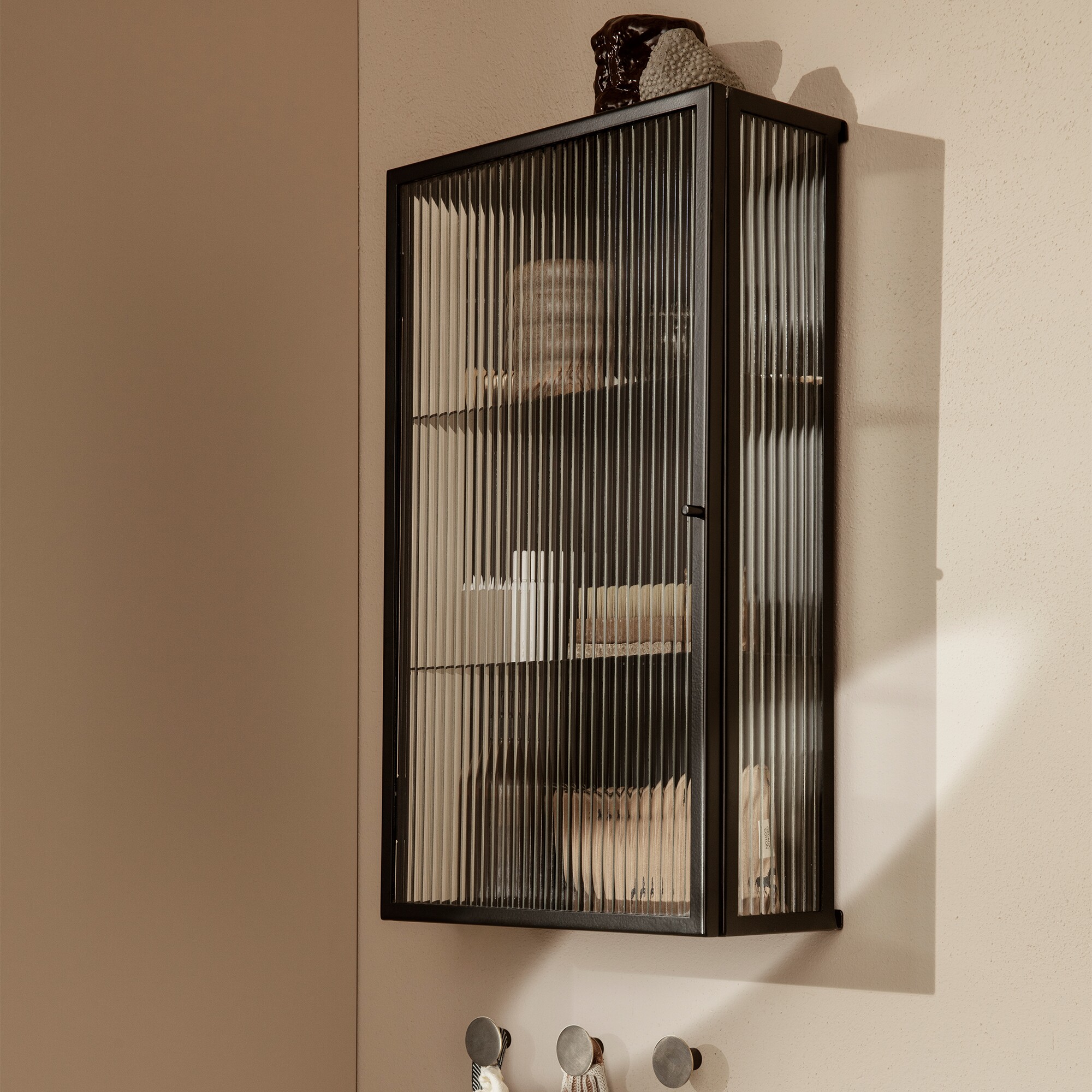 Haze Wall Cabinet Reeded Glass