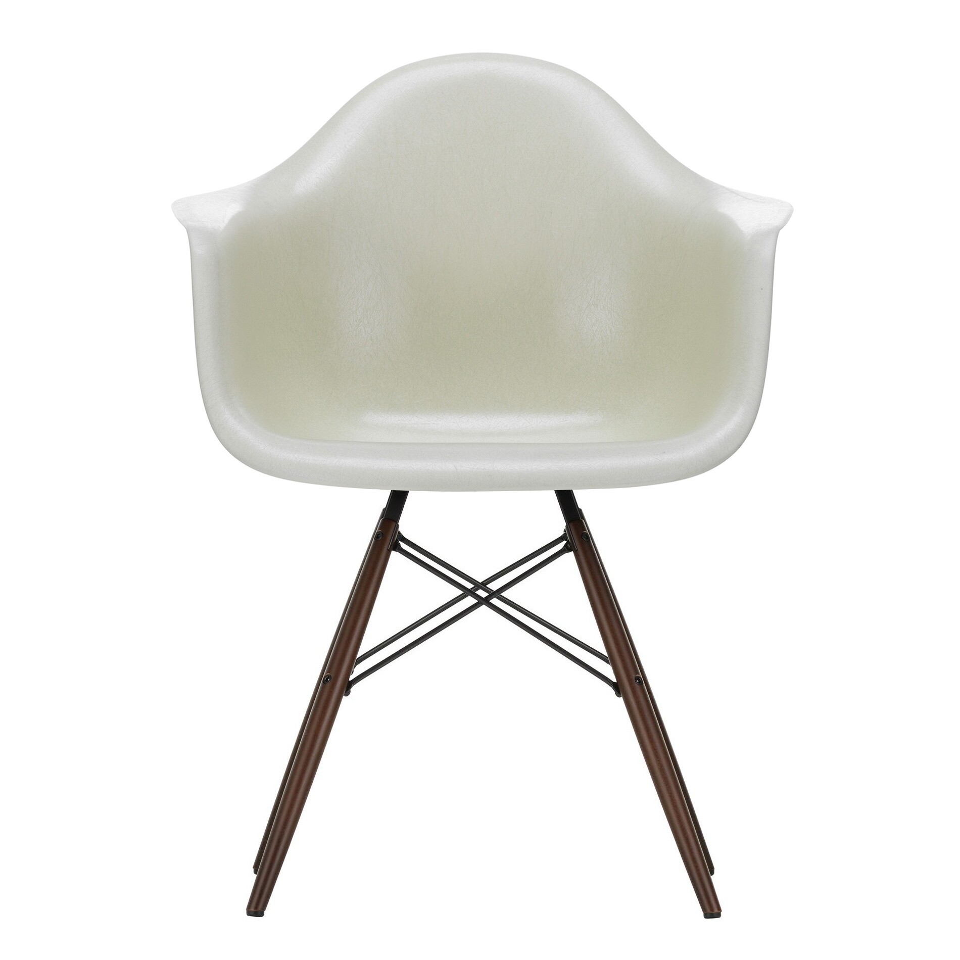 Eames Fiberglass Armchair DAW Dark Maple Base