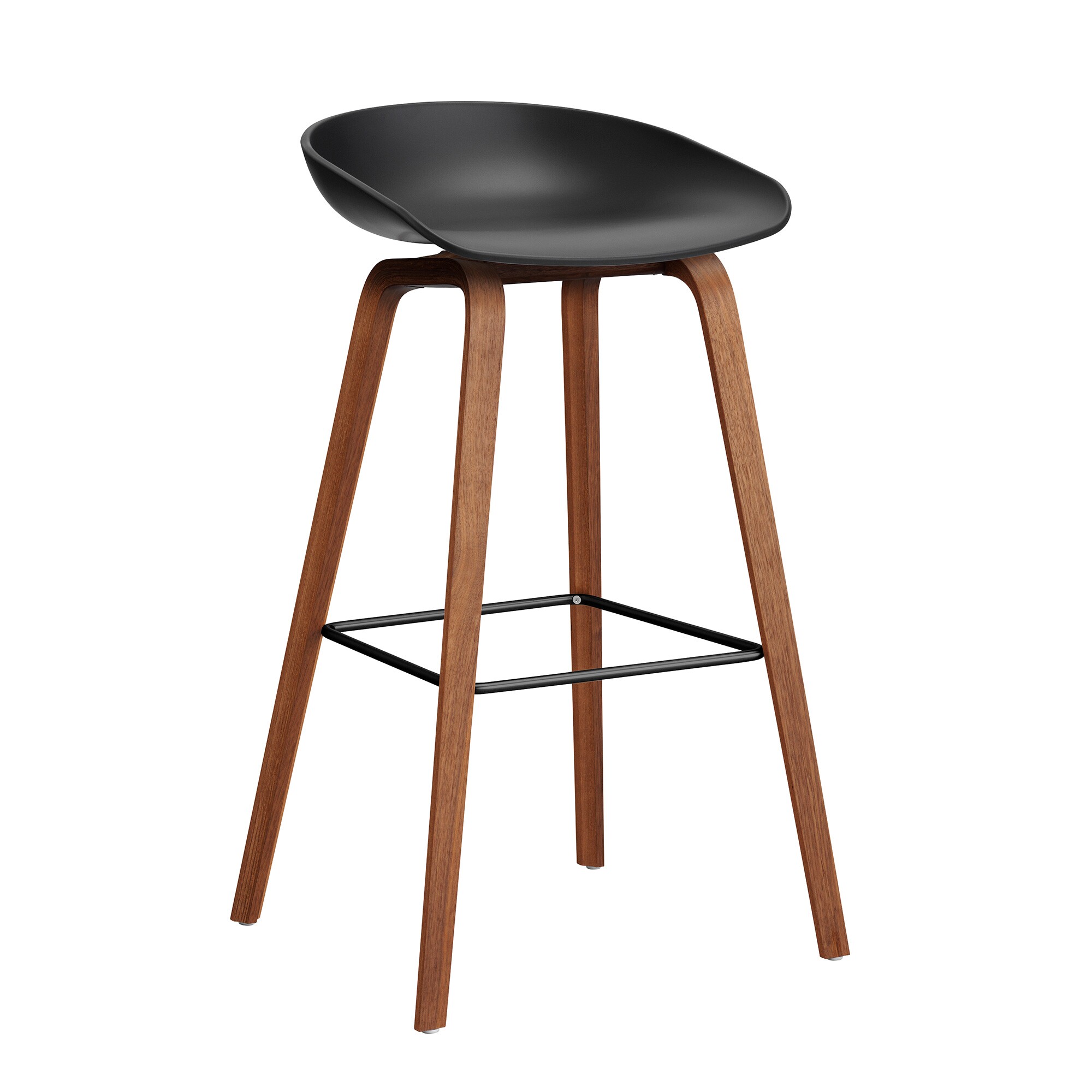 About A Stool AAS 32 2.0 Bar Stool High Lacquered Walnut