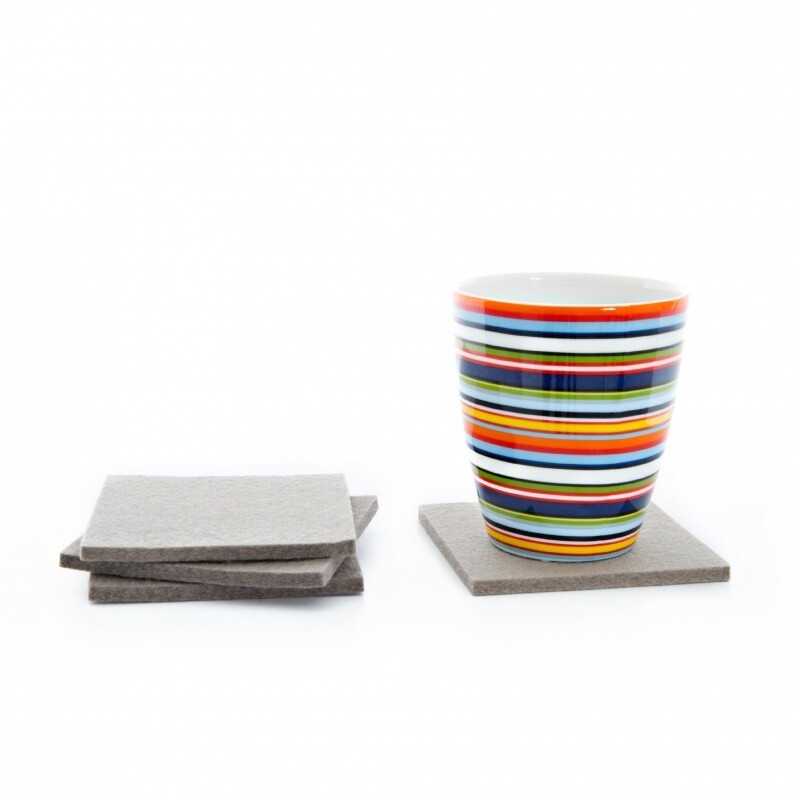 Glass Coaster Square Set of 4 9x9cm