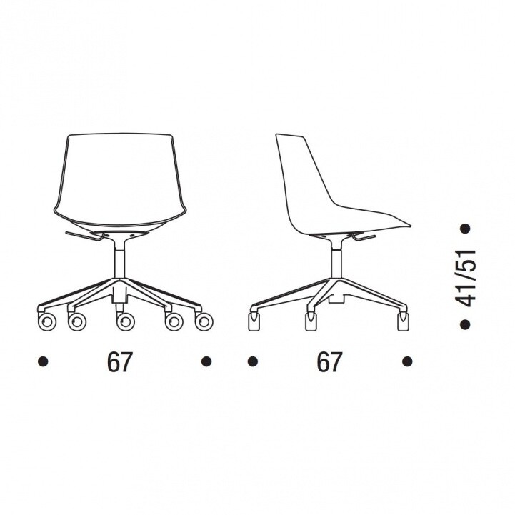 Flow Office Chair With Star Base & Wheels