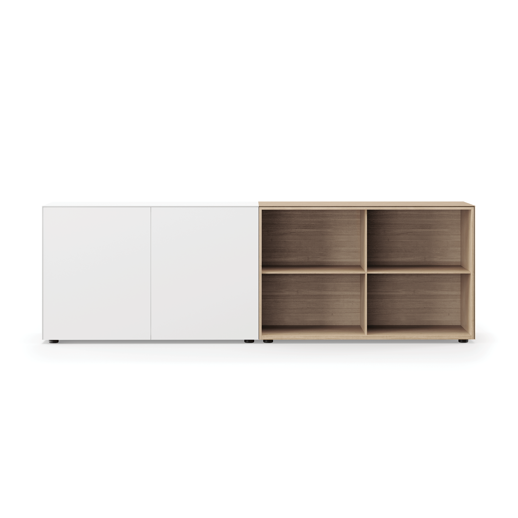 Edit Q Sideboard 241.3x48x87.5cm with 4 open boxes