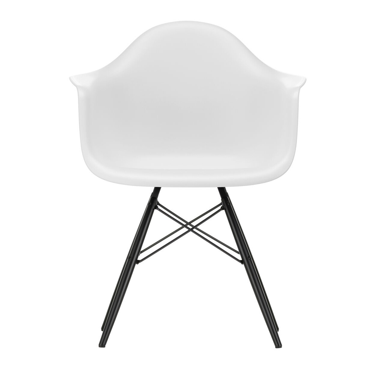 Eames Plastic Armchair DAW RE Black Maple Base