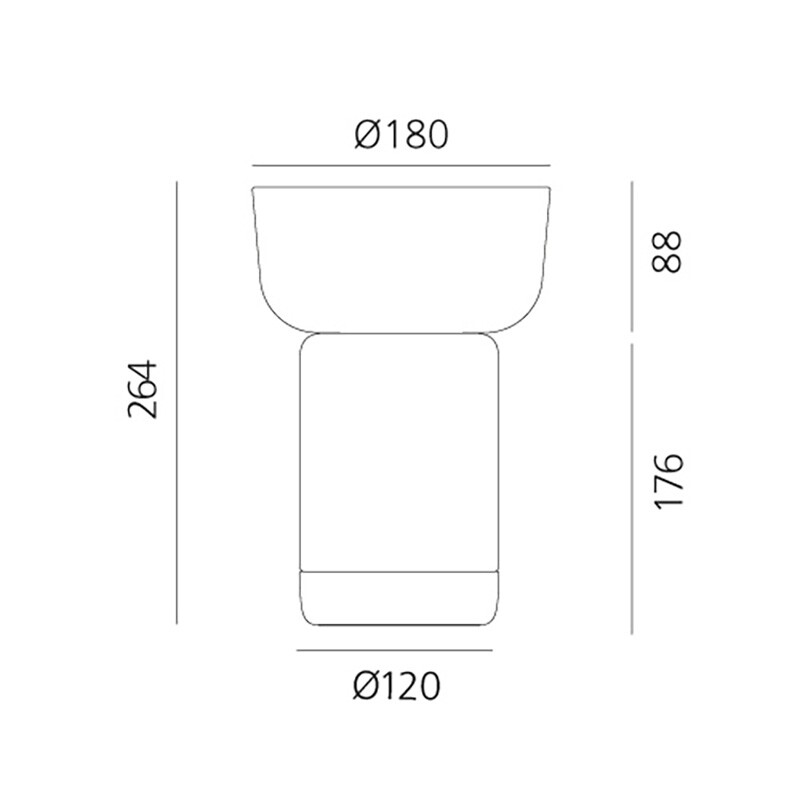 Bontà LED Battery Table Lamp with Glass Bowl