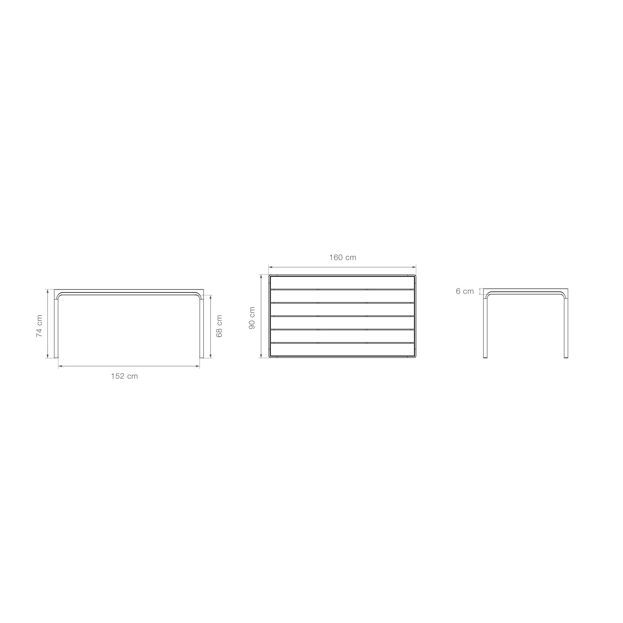Four Outdoor Table 160x90cm