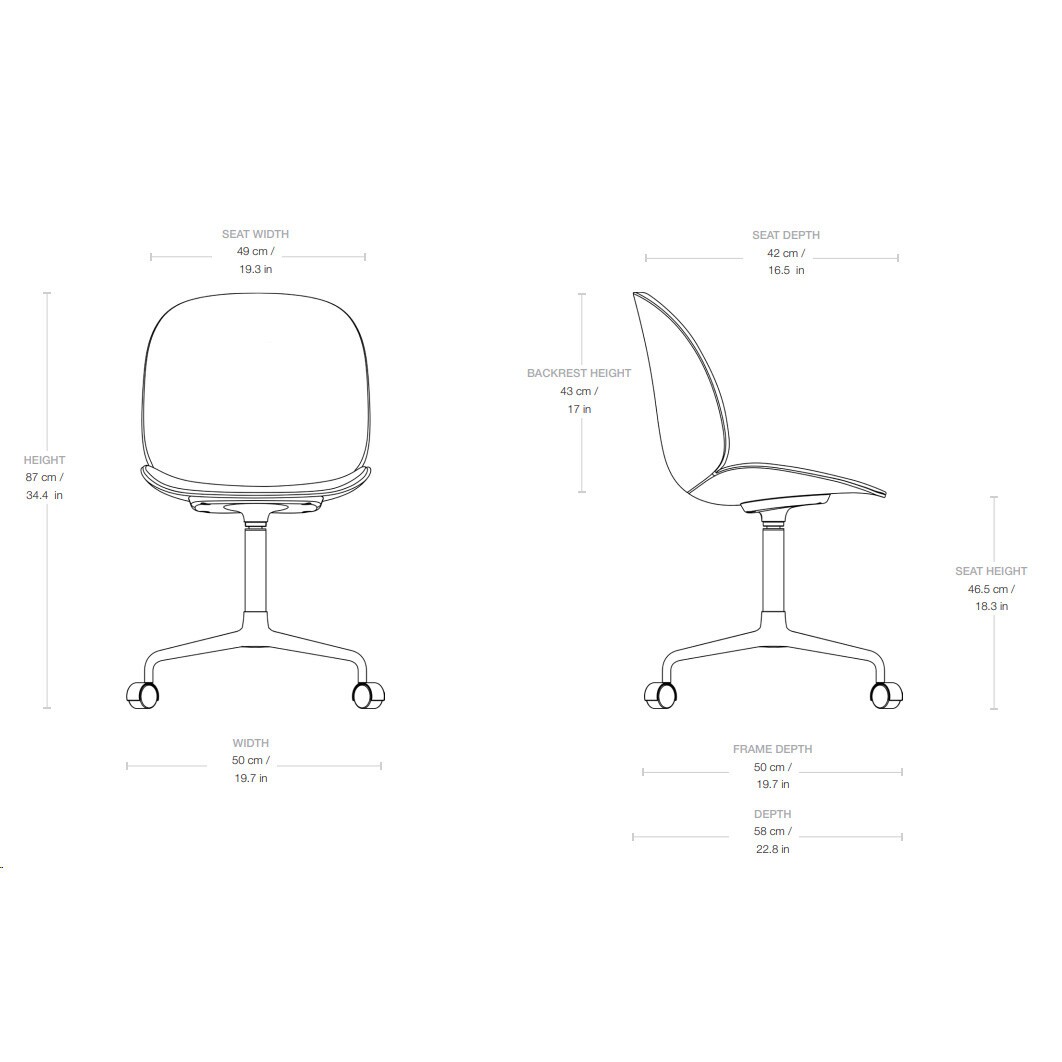 Beetle Meeting Chair Veneer Shell Front Upholstered