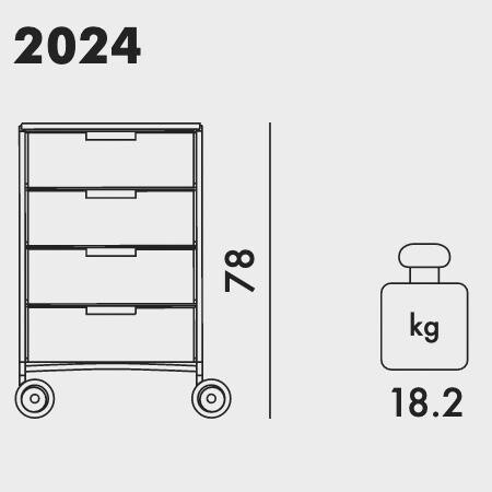 Mobil 4 Container with Wheels