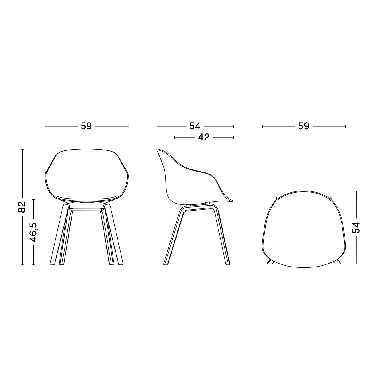 About a Chair AAC 222 2.0 Armchair Black Lacquered Oak