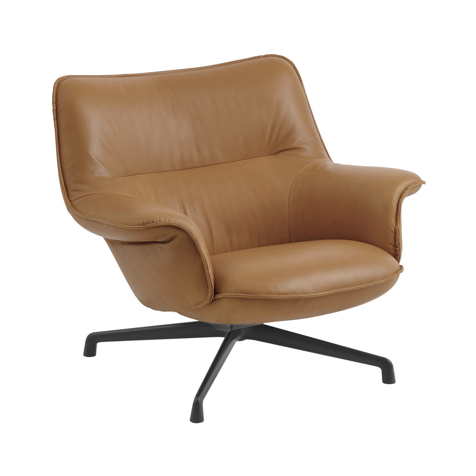 Doze Swivel Lounge Chair Low Leather