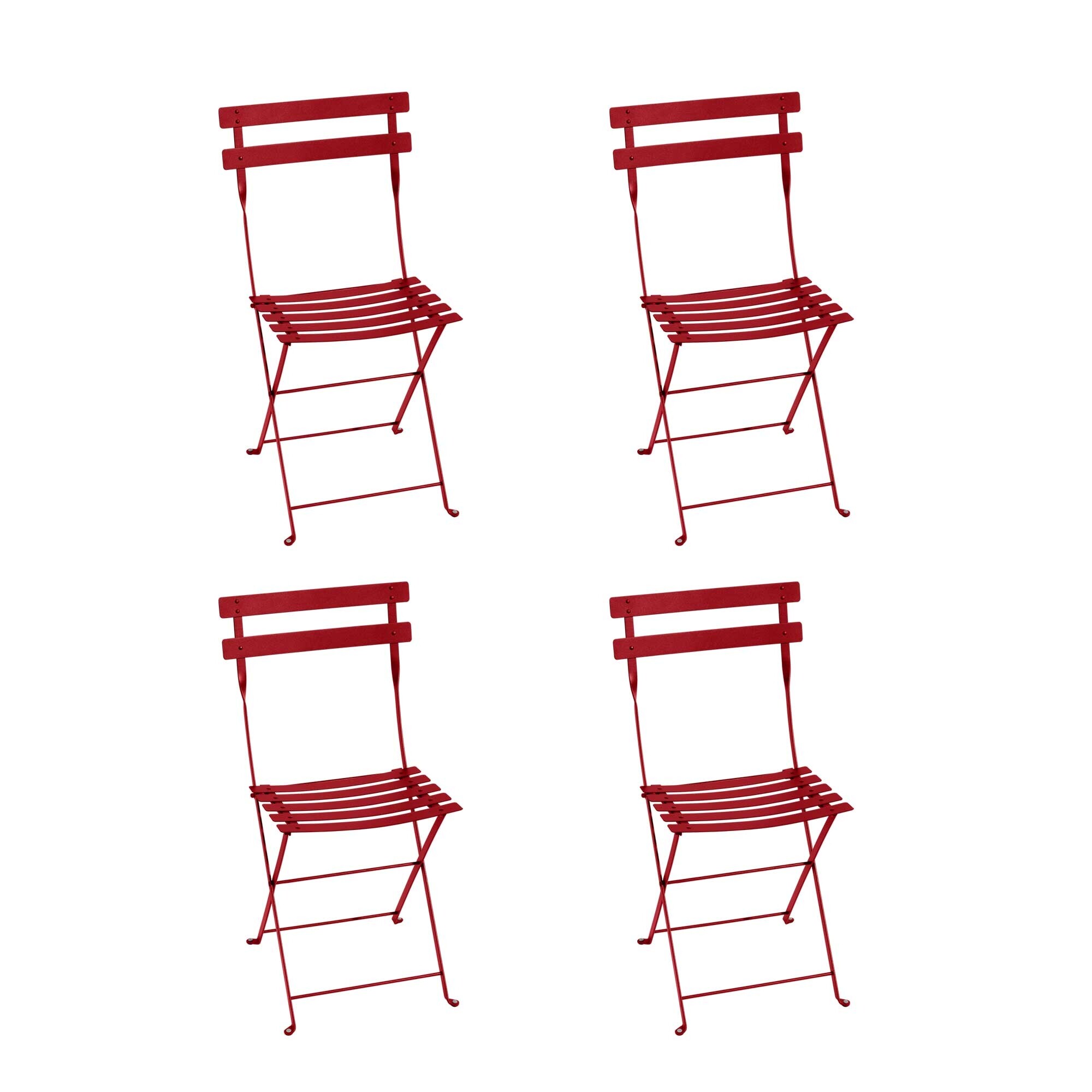 Bistro Metall Folding Chair Set of 4