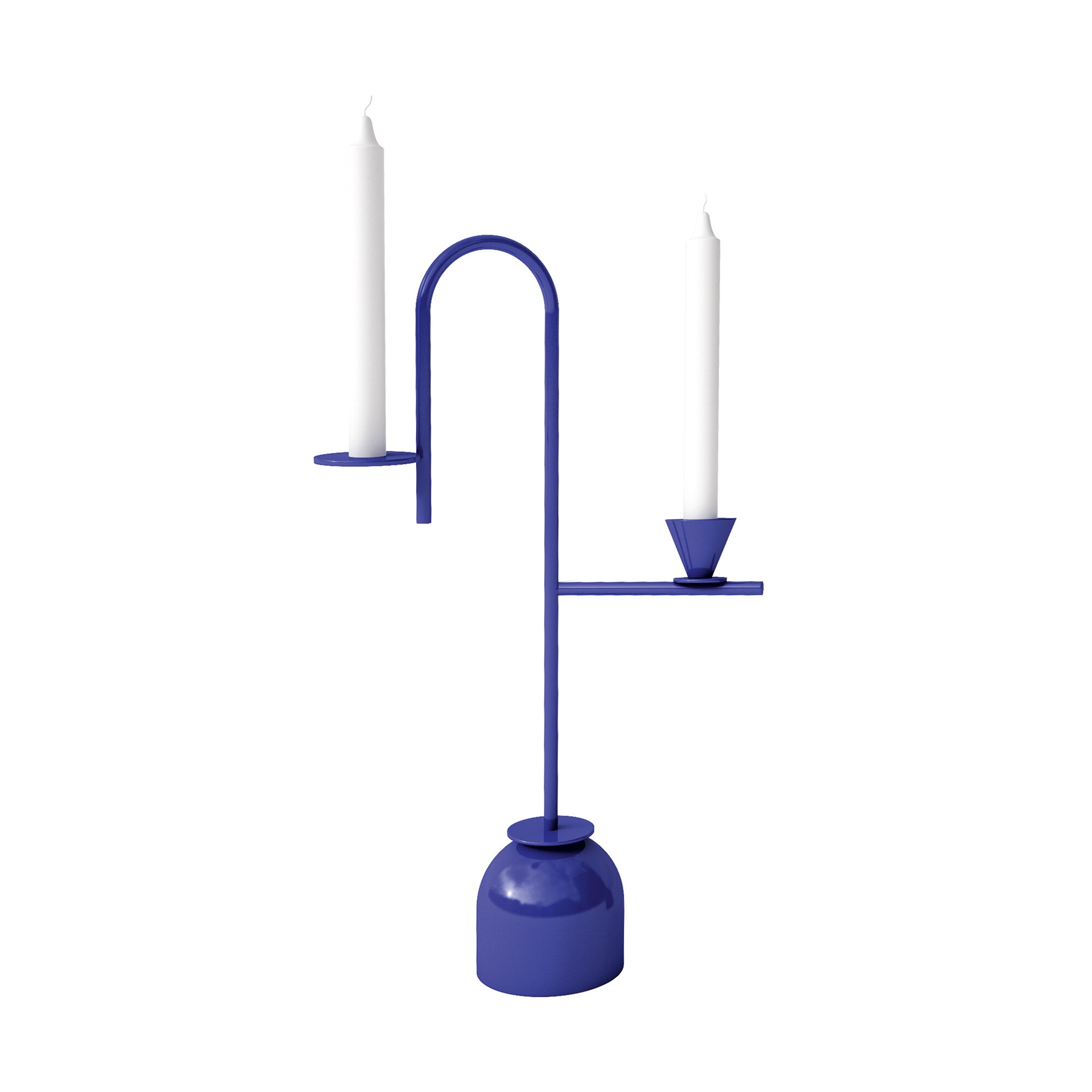 Blue Candle Holder H 43cm