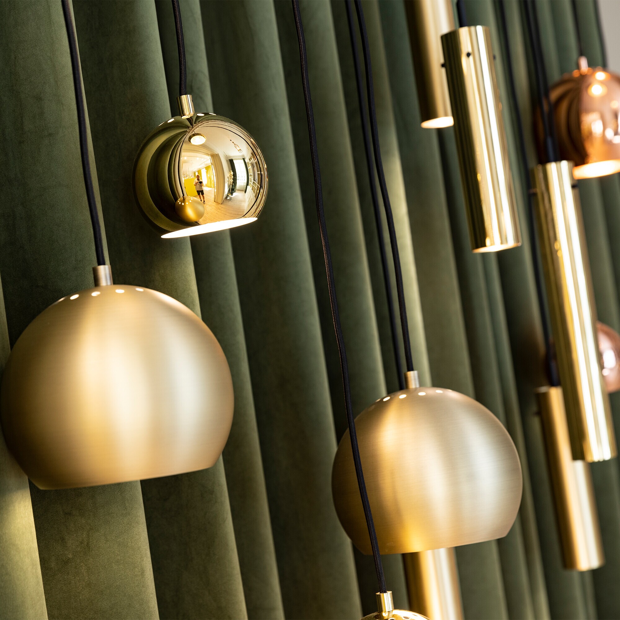 Ball Suspension Lamp Metallic Ø12cm