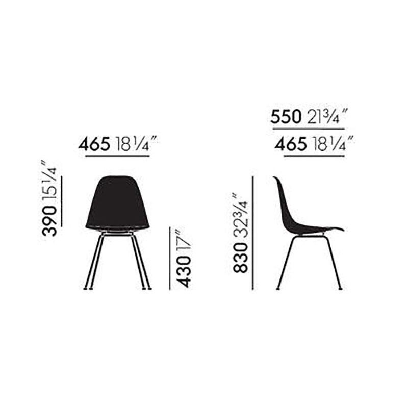 Eames Fiberglass Side Chair DSX Black Base