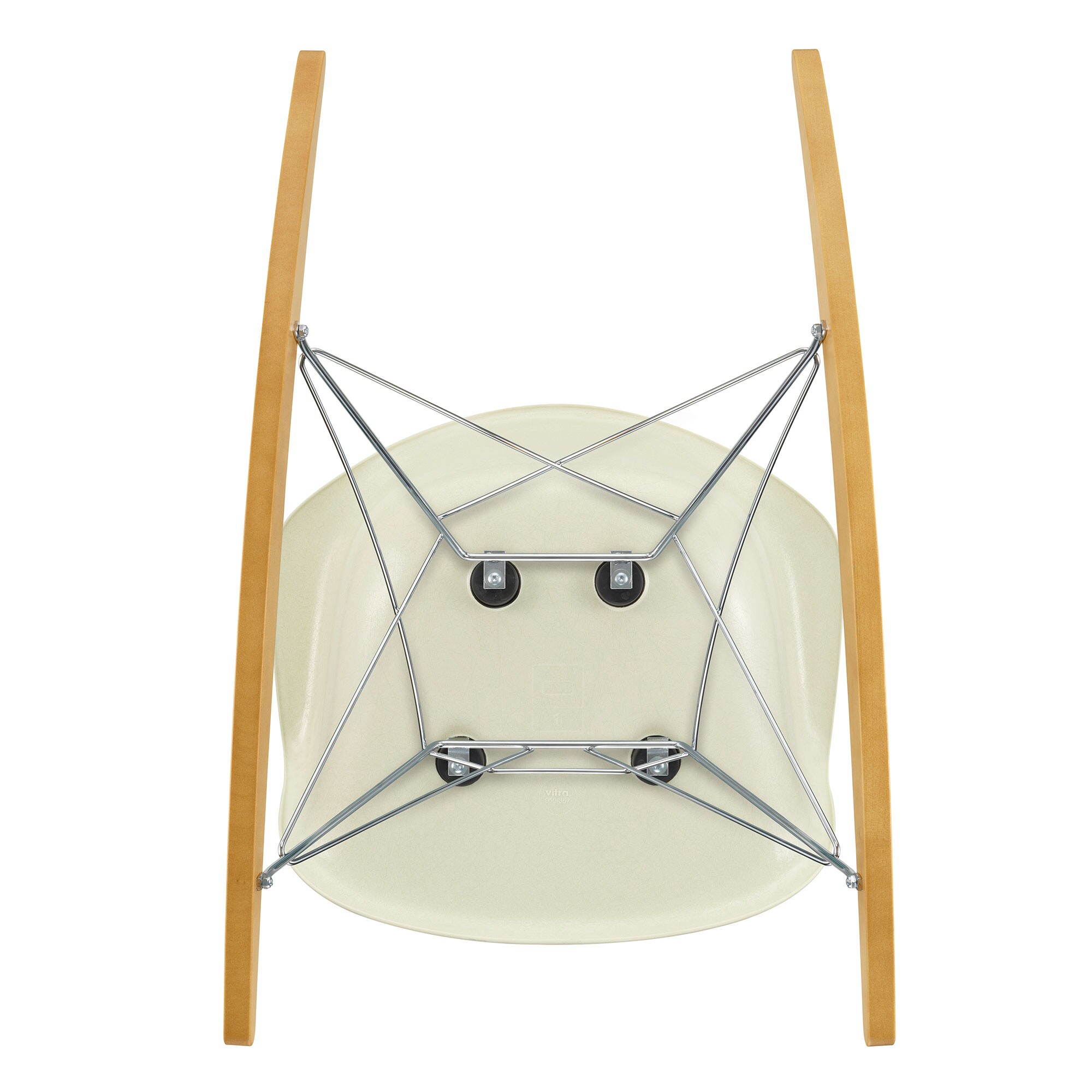 Eames Fiberglass Armchair RAR Rocking Chair Chromed Base