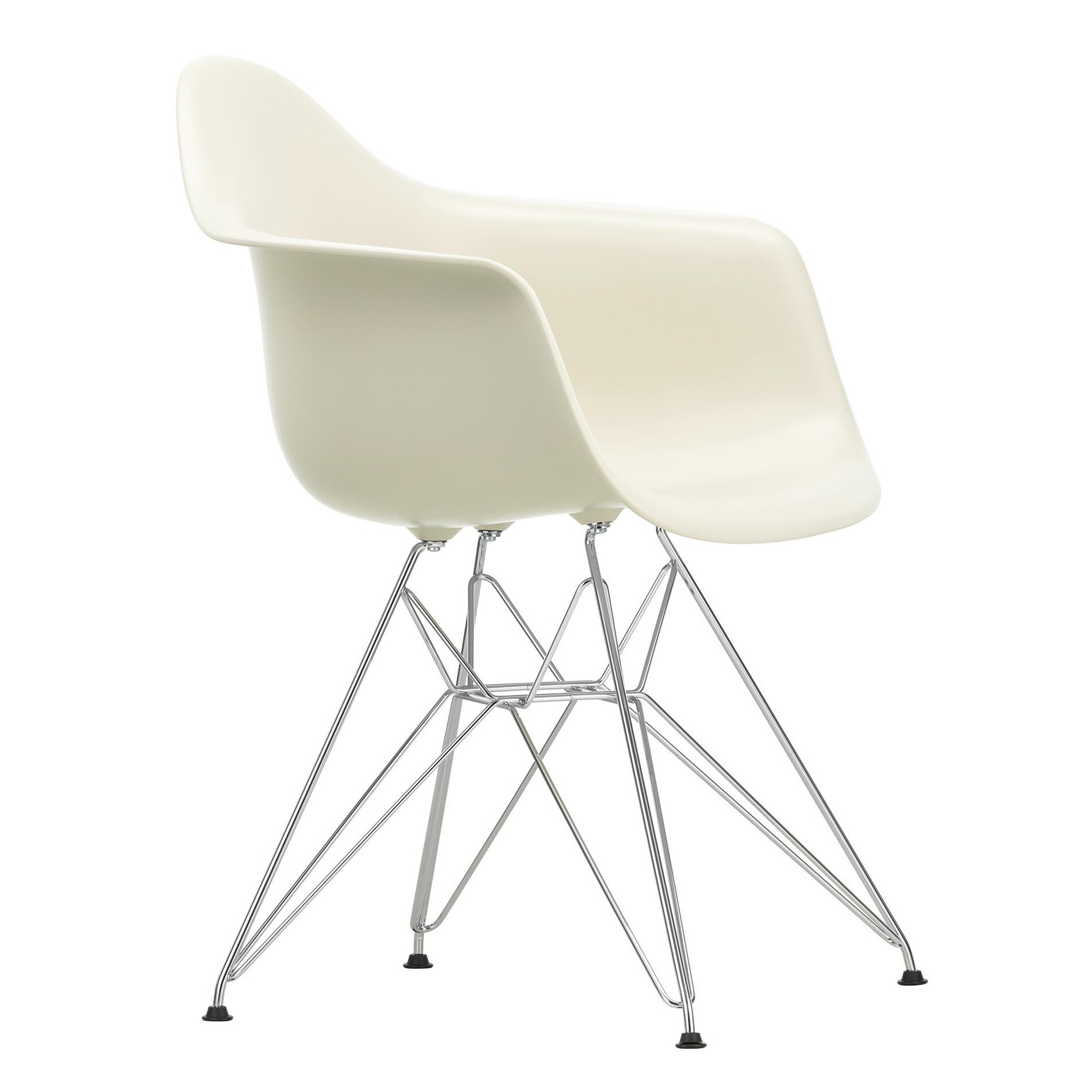 Eames Plastic Armchair DAR RE Chromed Base