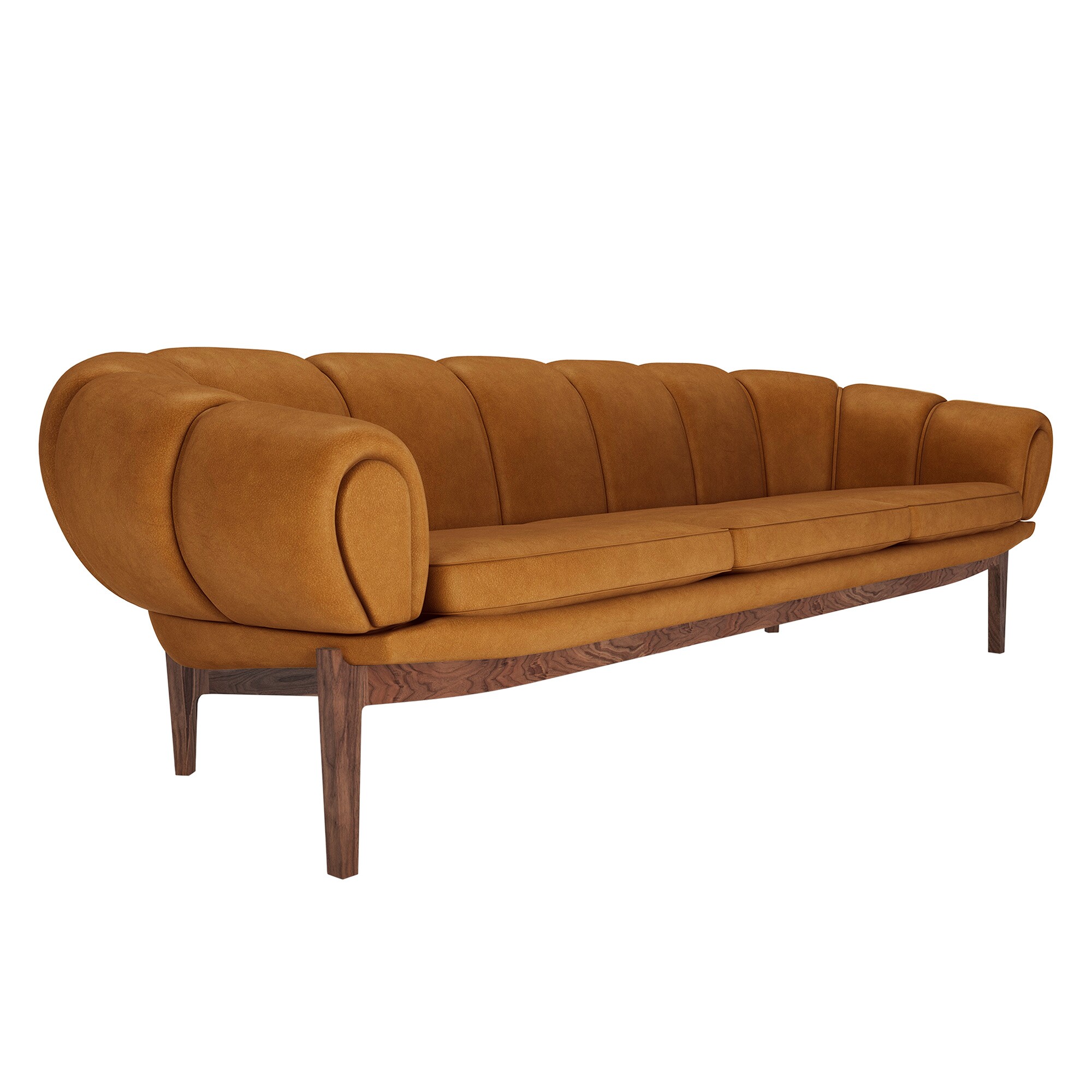 Croissant Sofa 3 Seater 230x88cm Leather