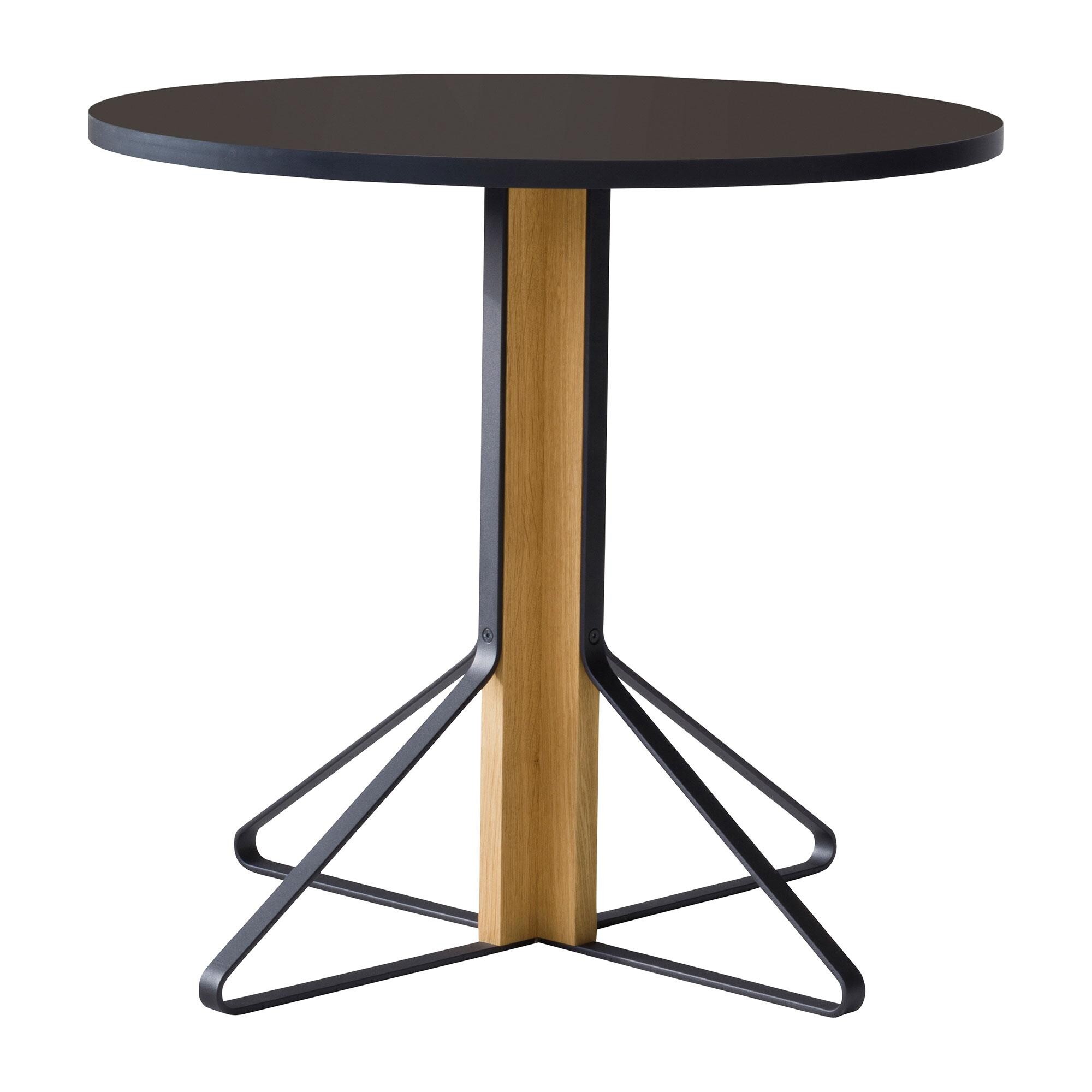 Kaari REB003 Table Clear Lacquered Oak Ø80cm