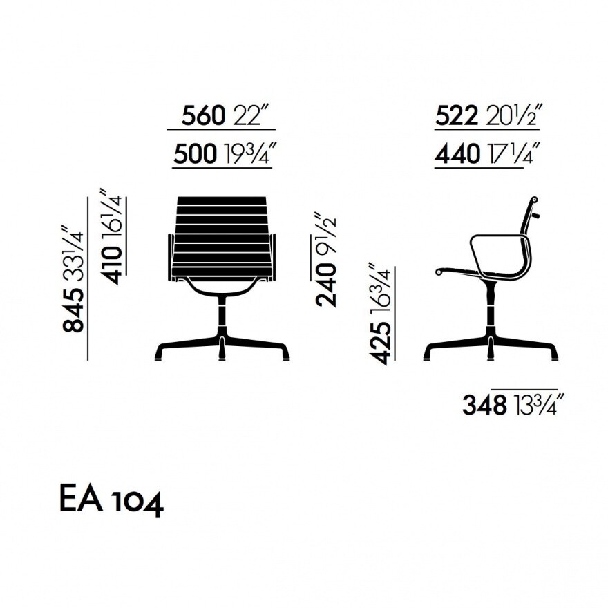 EA 104 Aluminium Chair Armchair