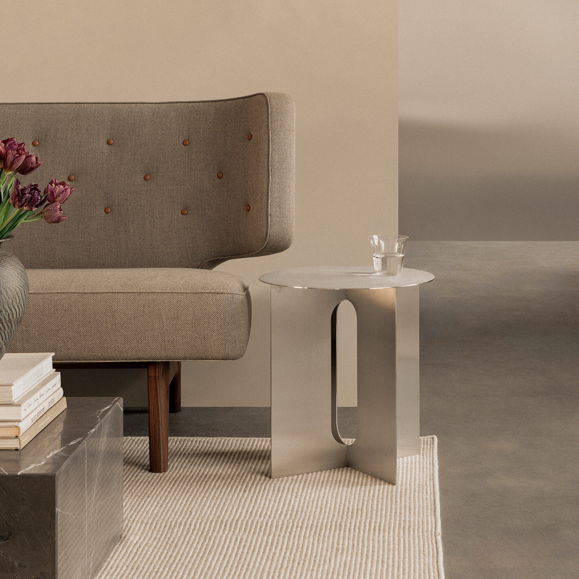 Androgyne Side Table Steel Ø 40cm