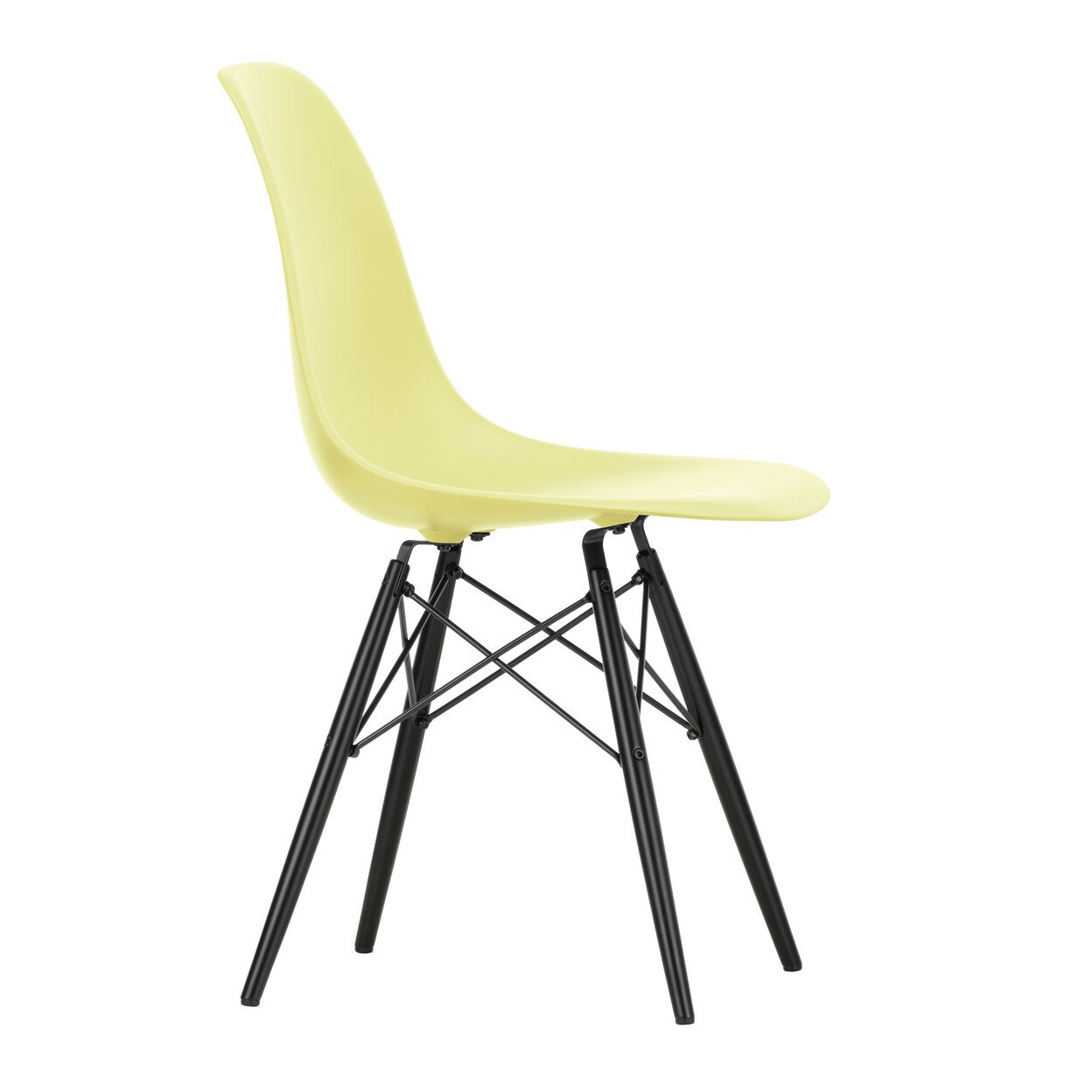 Eames Plastic Side Chair DSW RE Black Maple Base