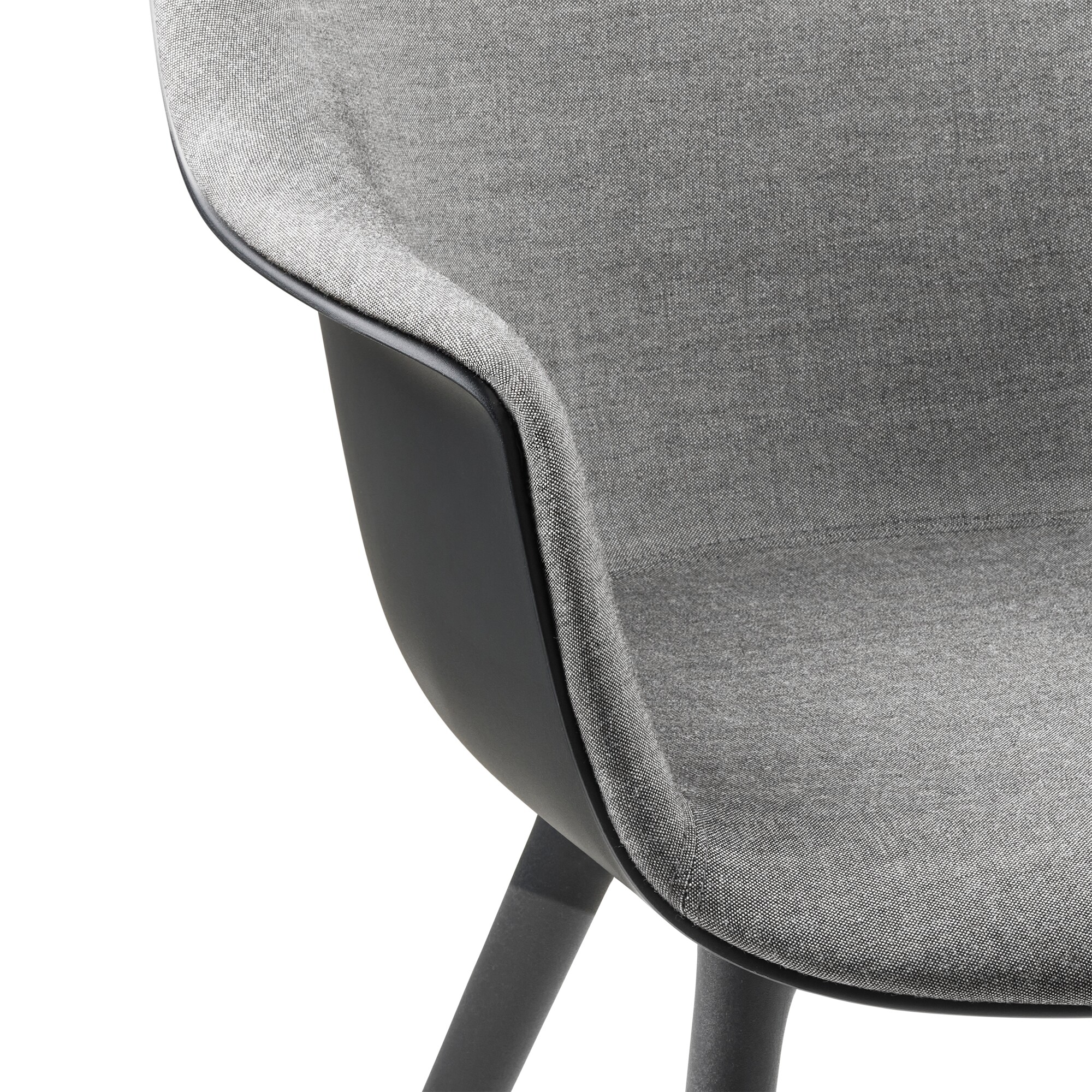 Bat Dining Chair Front Upholstered Base Plastic