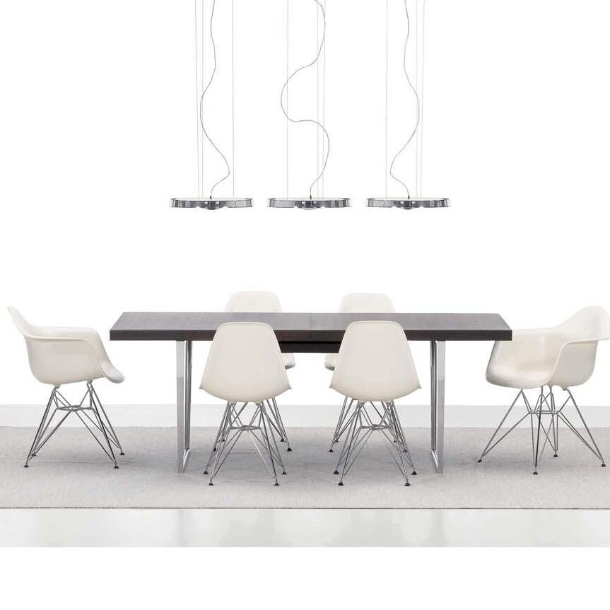 Eames Plastic Armchair DAR Chromed Base