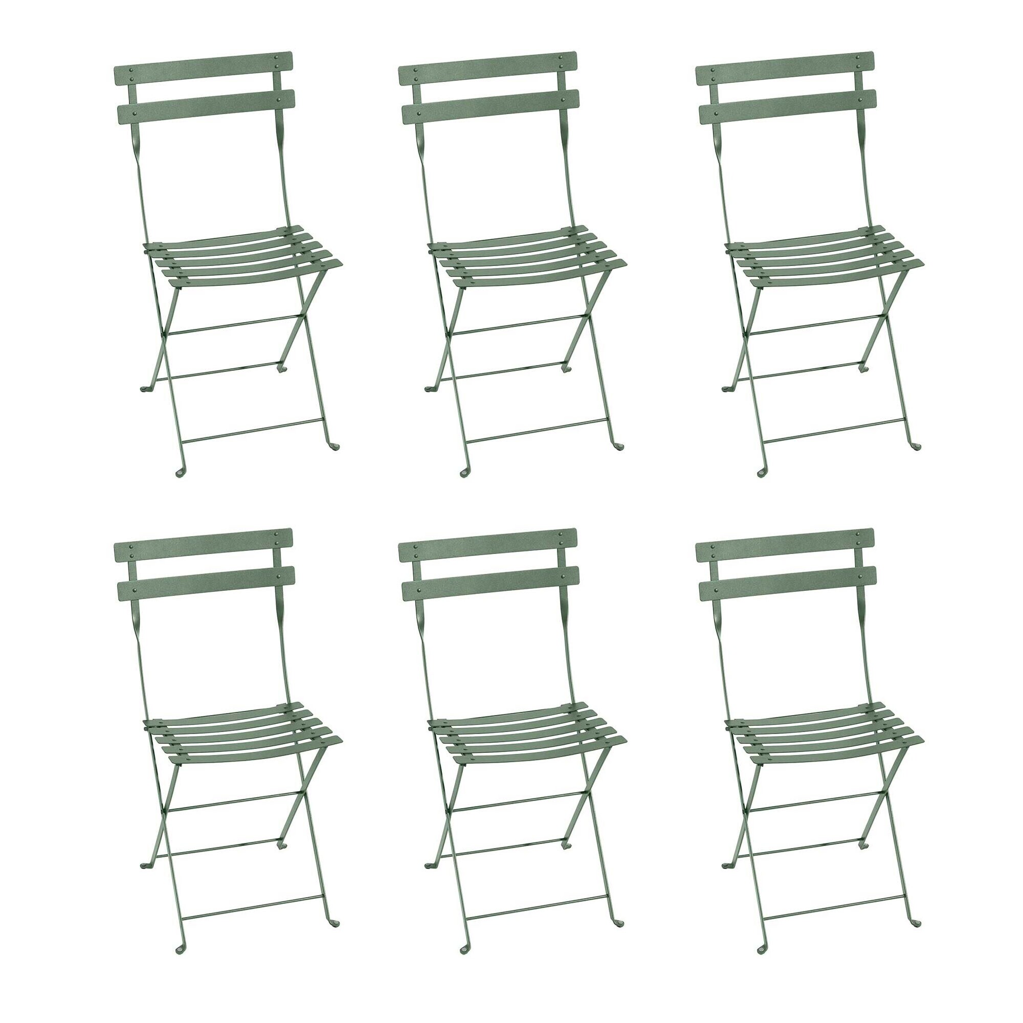 Bistro Metall Folding Chair Set of 6