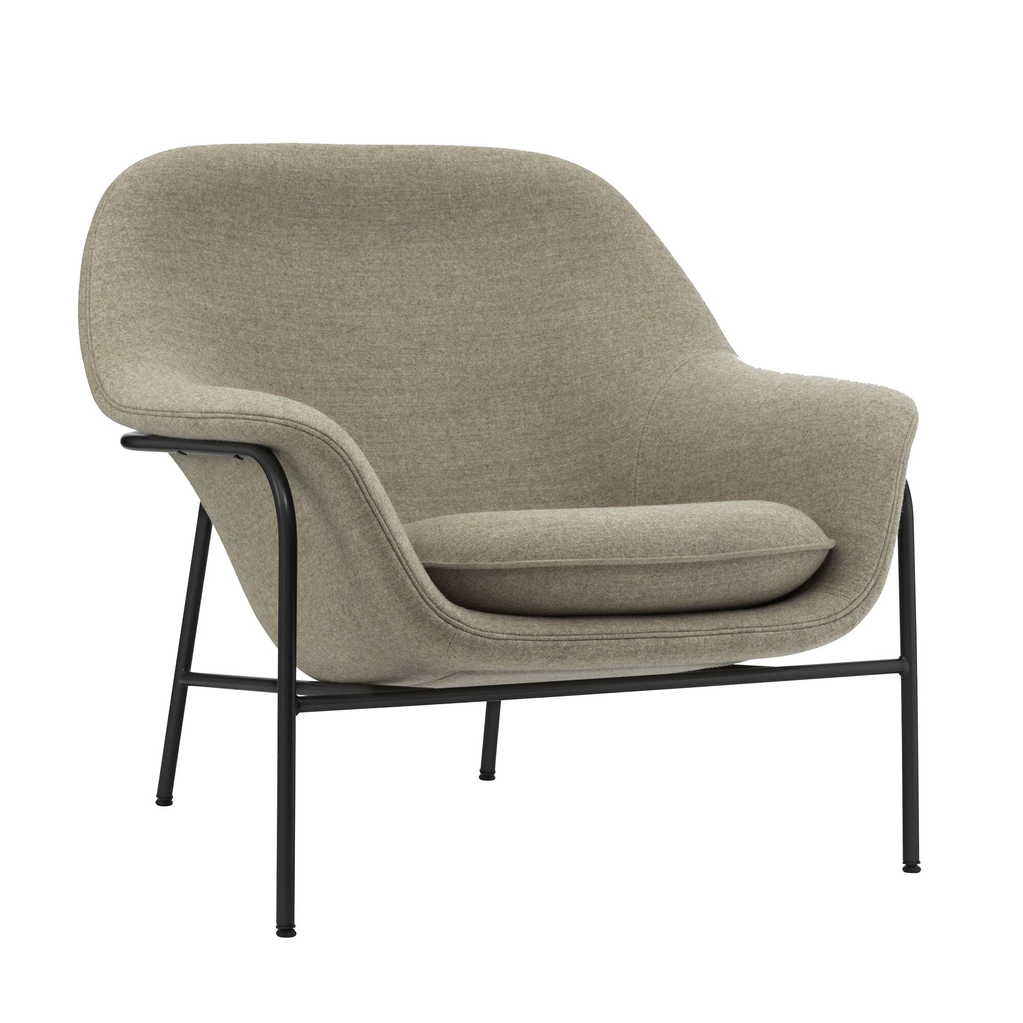 Drape Lounge Chair Low Black Base