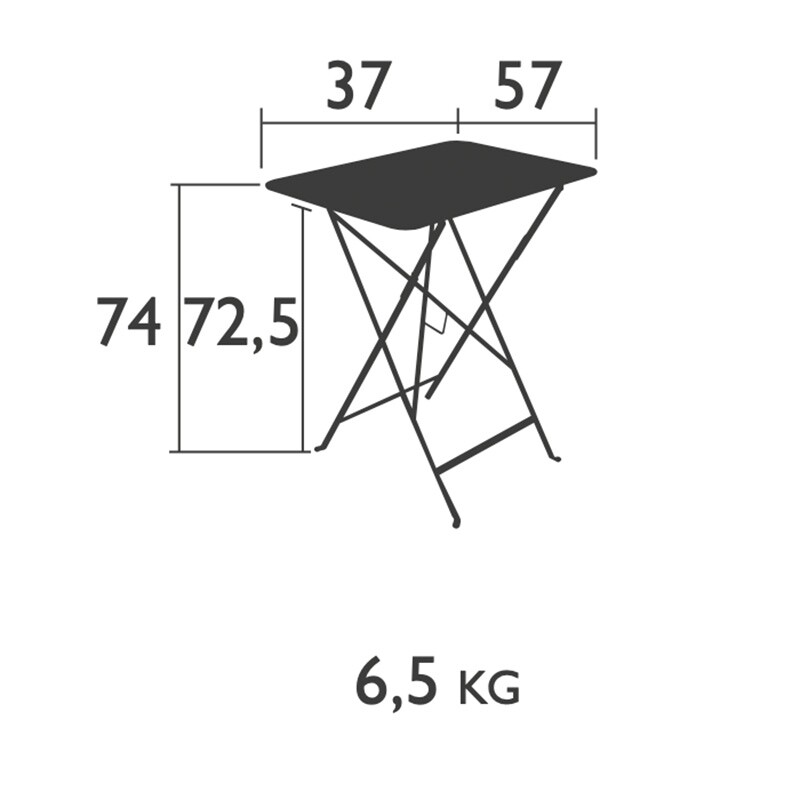 Bistro Folding Table 37x57cm