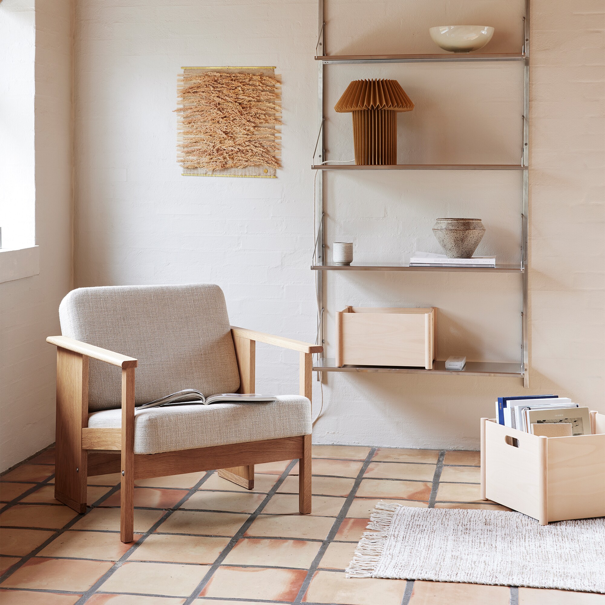 Block Lounge Chair Oak Oiled