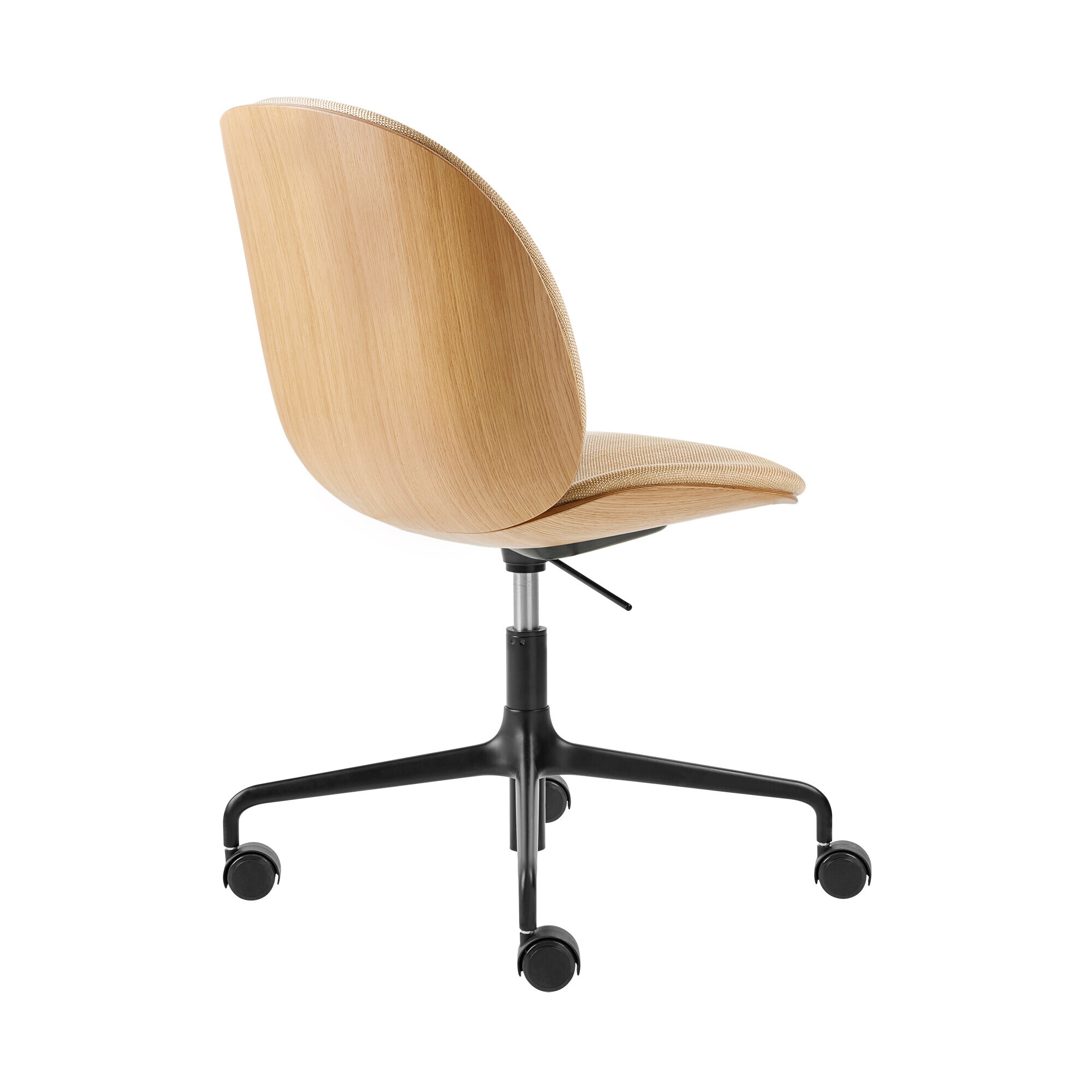 Beetle Meeting Chair Veneer Shell Front Upholstered