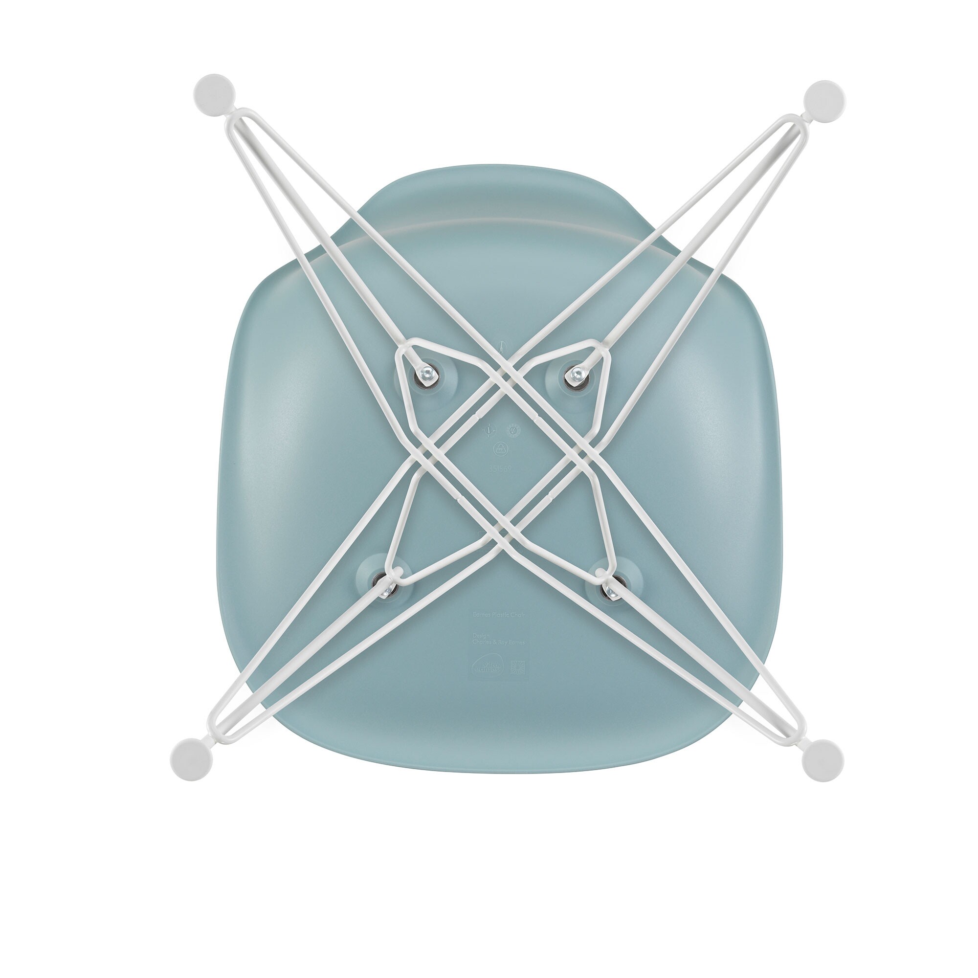 Eames Plastic Side Chair DSR RE White Base