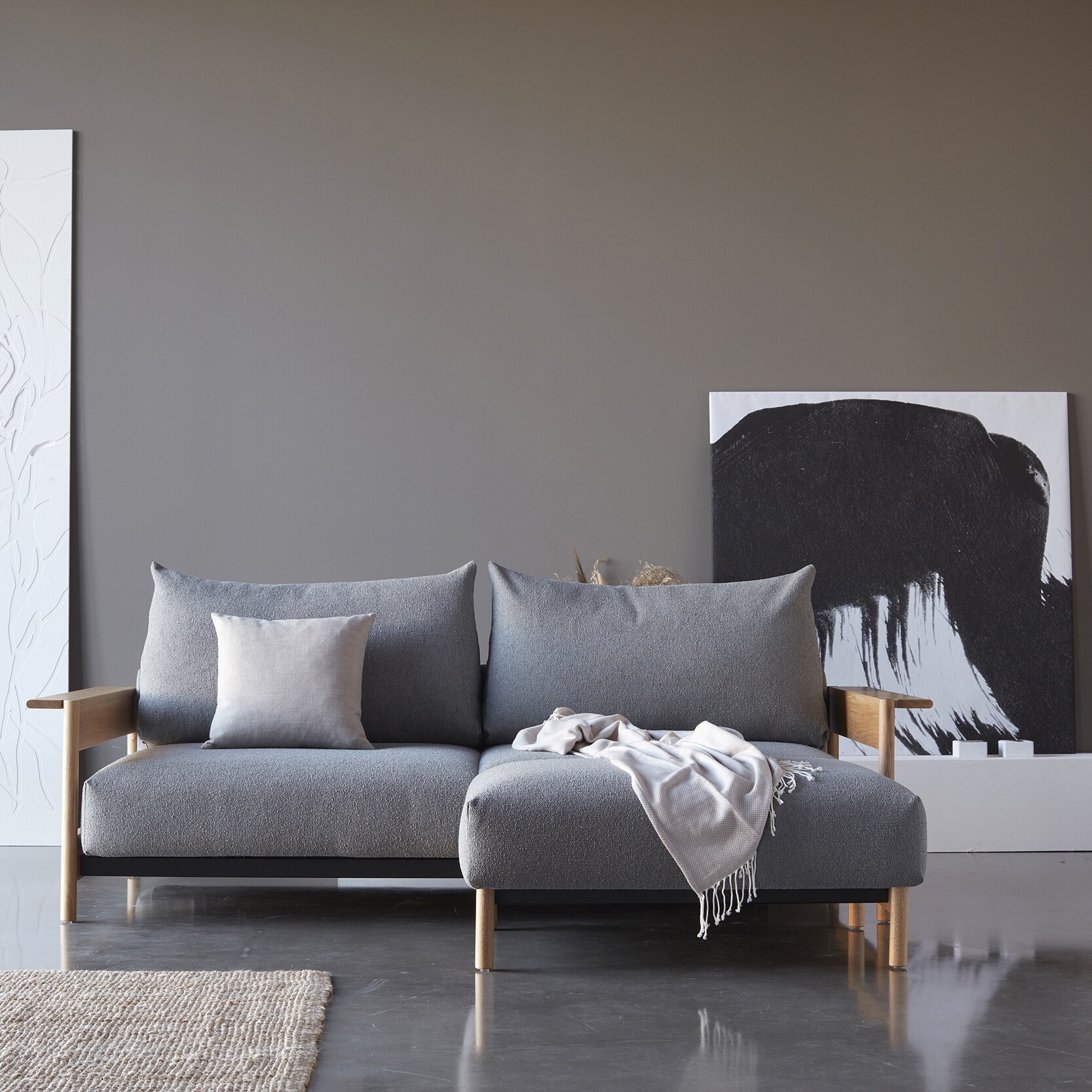 Malloy Wood Sofa Bed 230x118cm