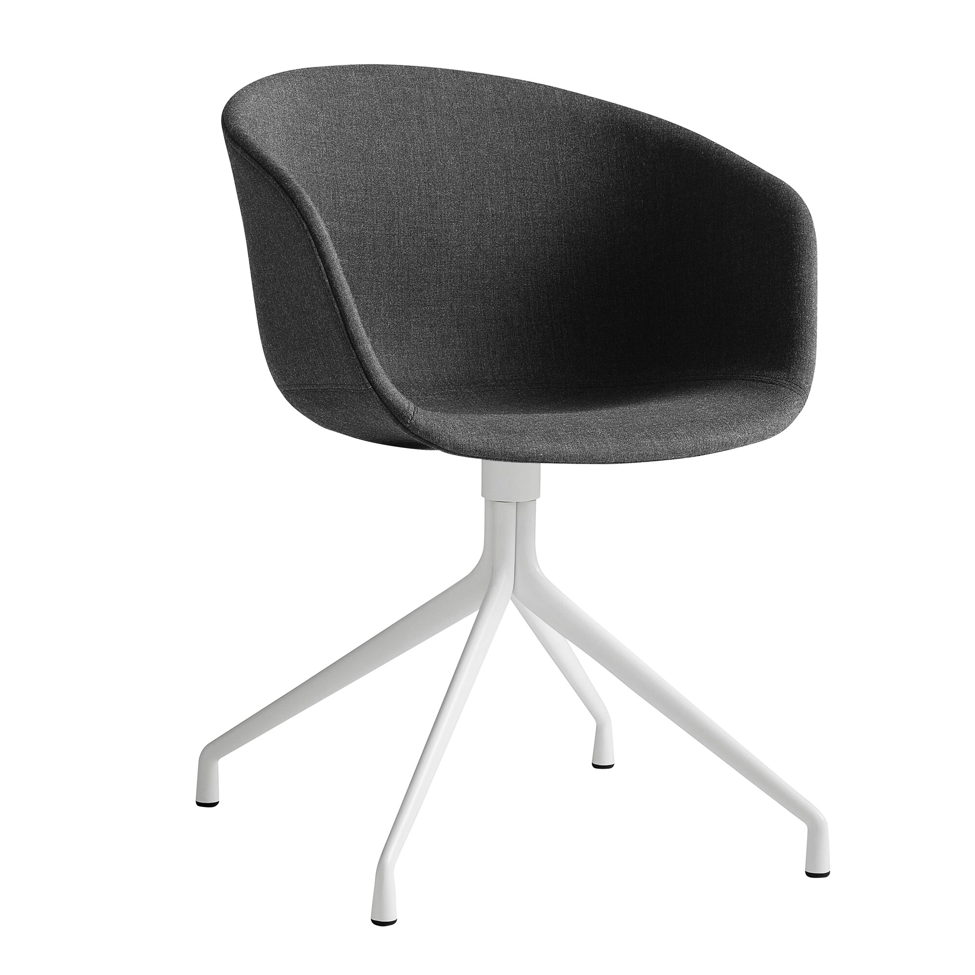 About a Chair 21 Swivel Chair Upholstered White Base