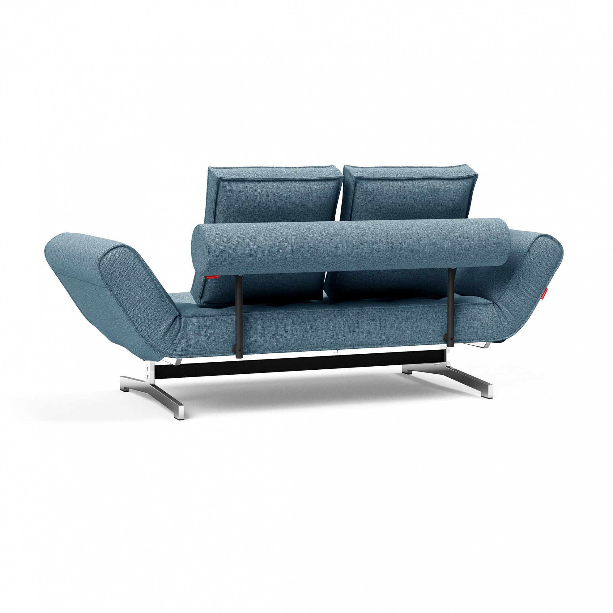 Ghia Sofa Bed Fabric Legs Chromed Steel 210x93cm