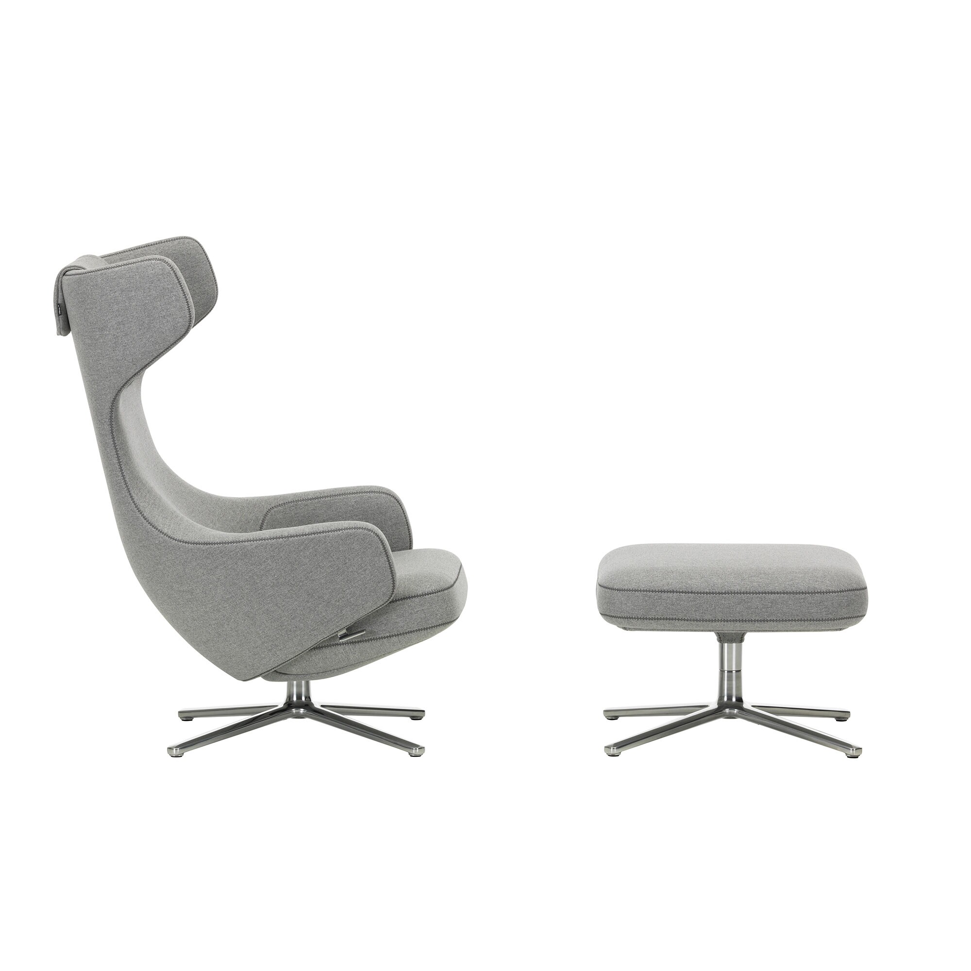 Grand Repos Lounge Chair & Ottoman Fabric