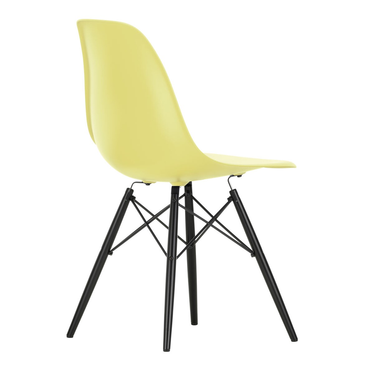 Eames Plastic Side Chair DSW RE Black Maple Base