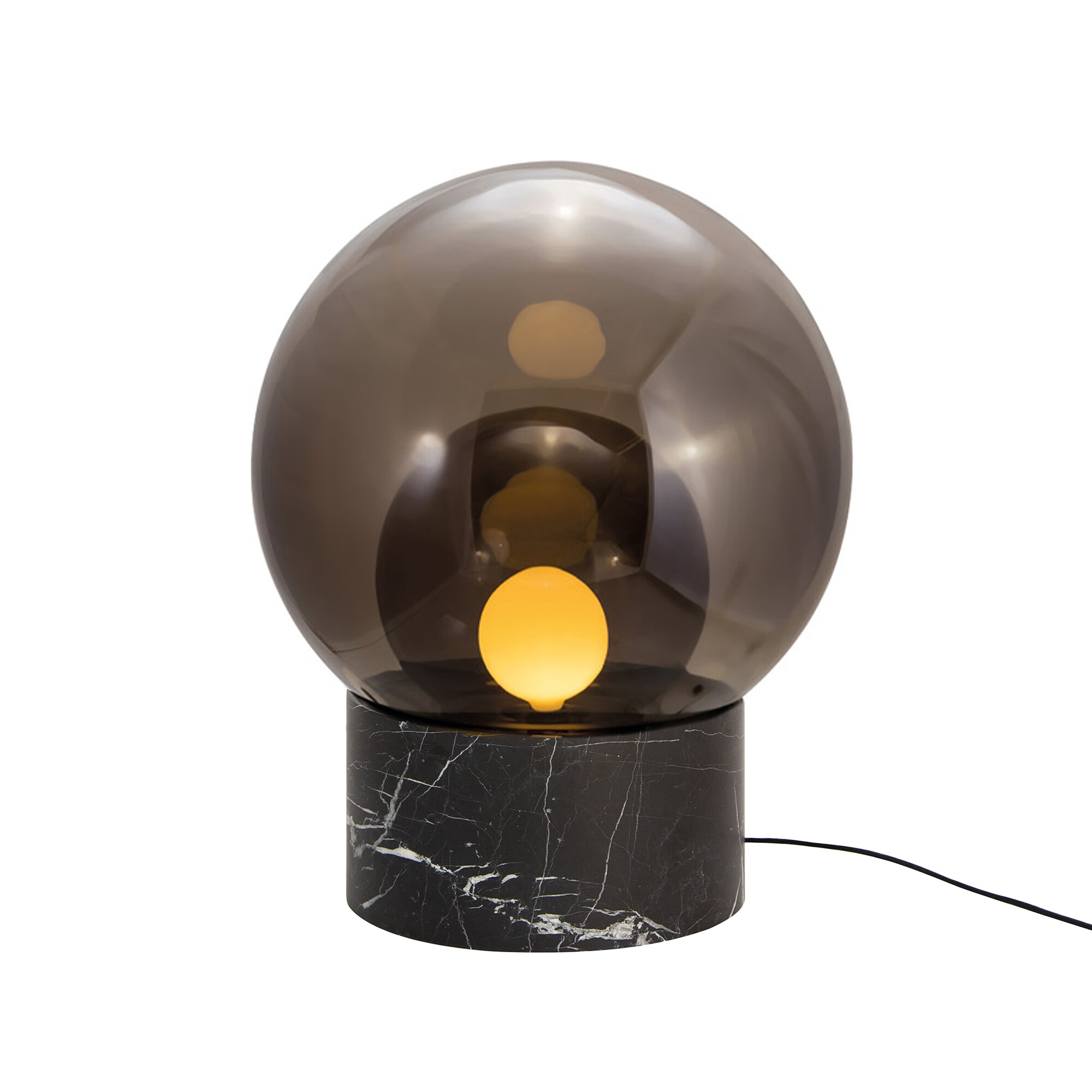 Boule Medium Floor Lamp Pedestal Marble