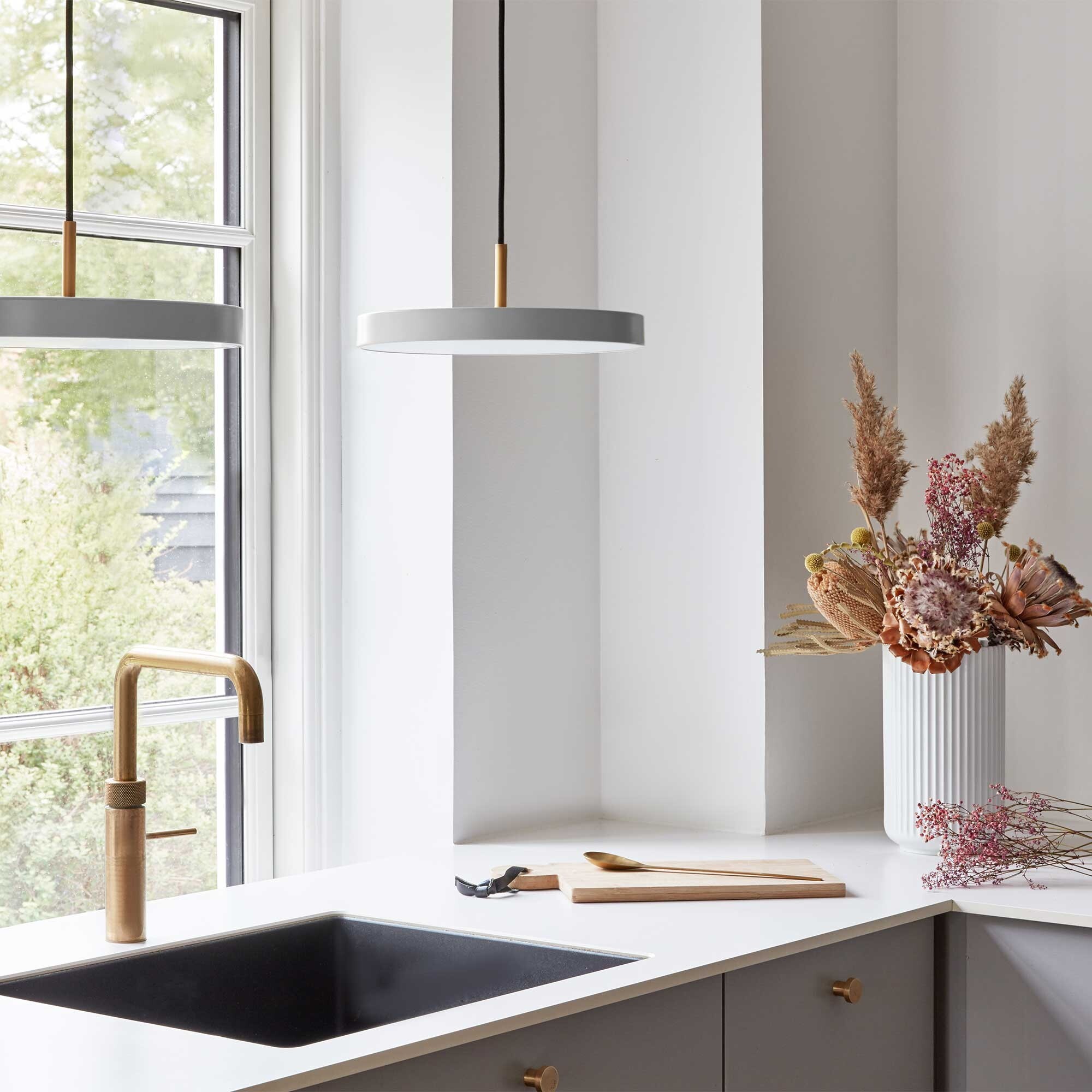 Asteria Mini LED Suspension Lamp Brass