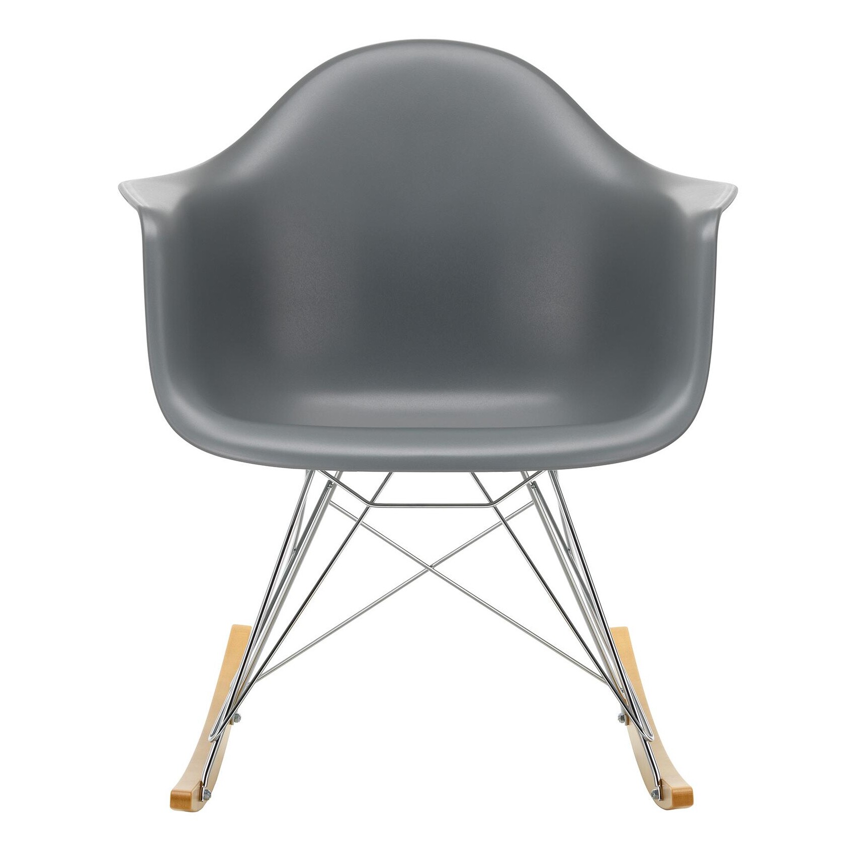 Eames Plastic Armchair RAR RE Rocking Chair Chromed
